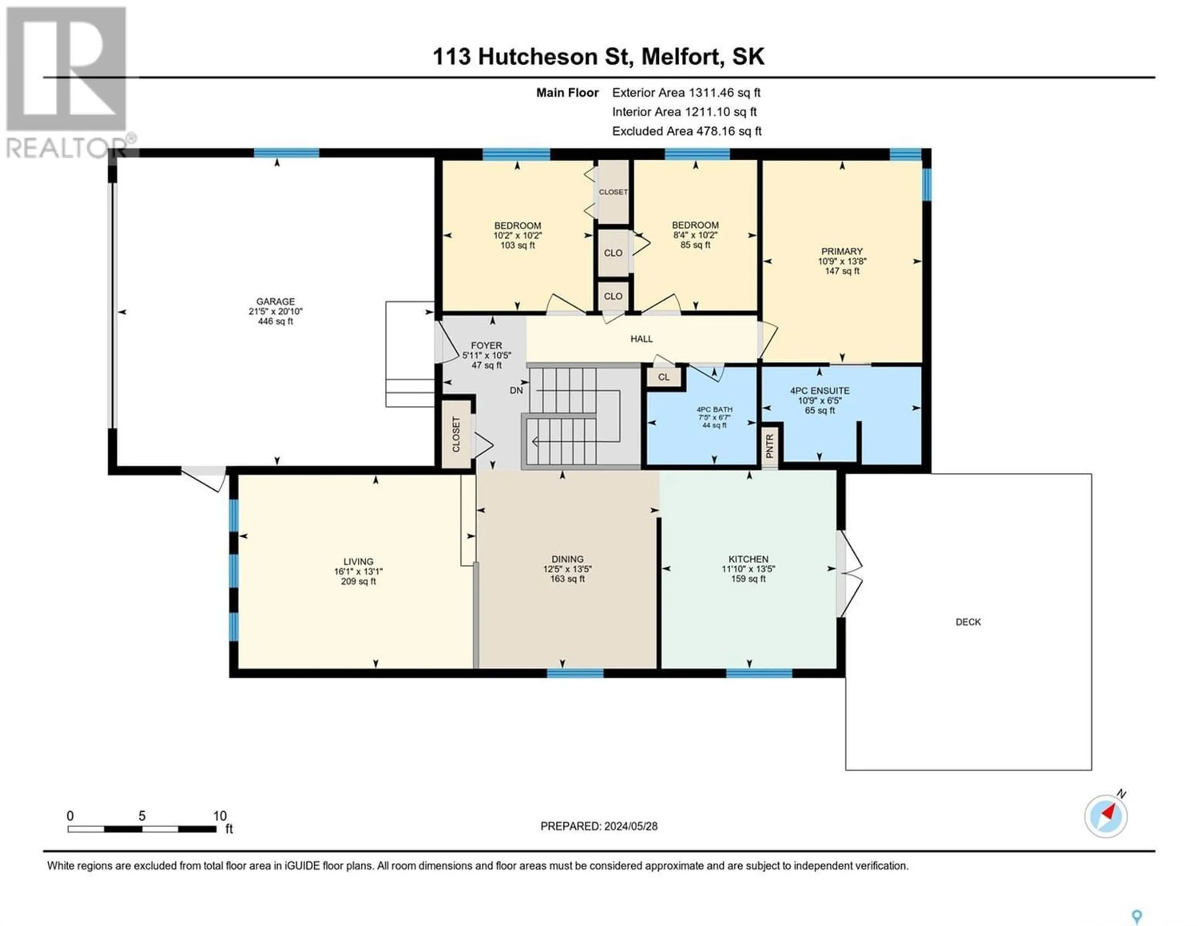 Floor plan for 113 Hutcheson STREET, Melfort Saskatchewan S0E1A0