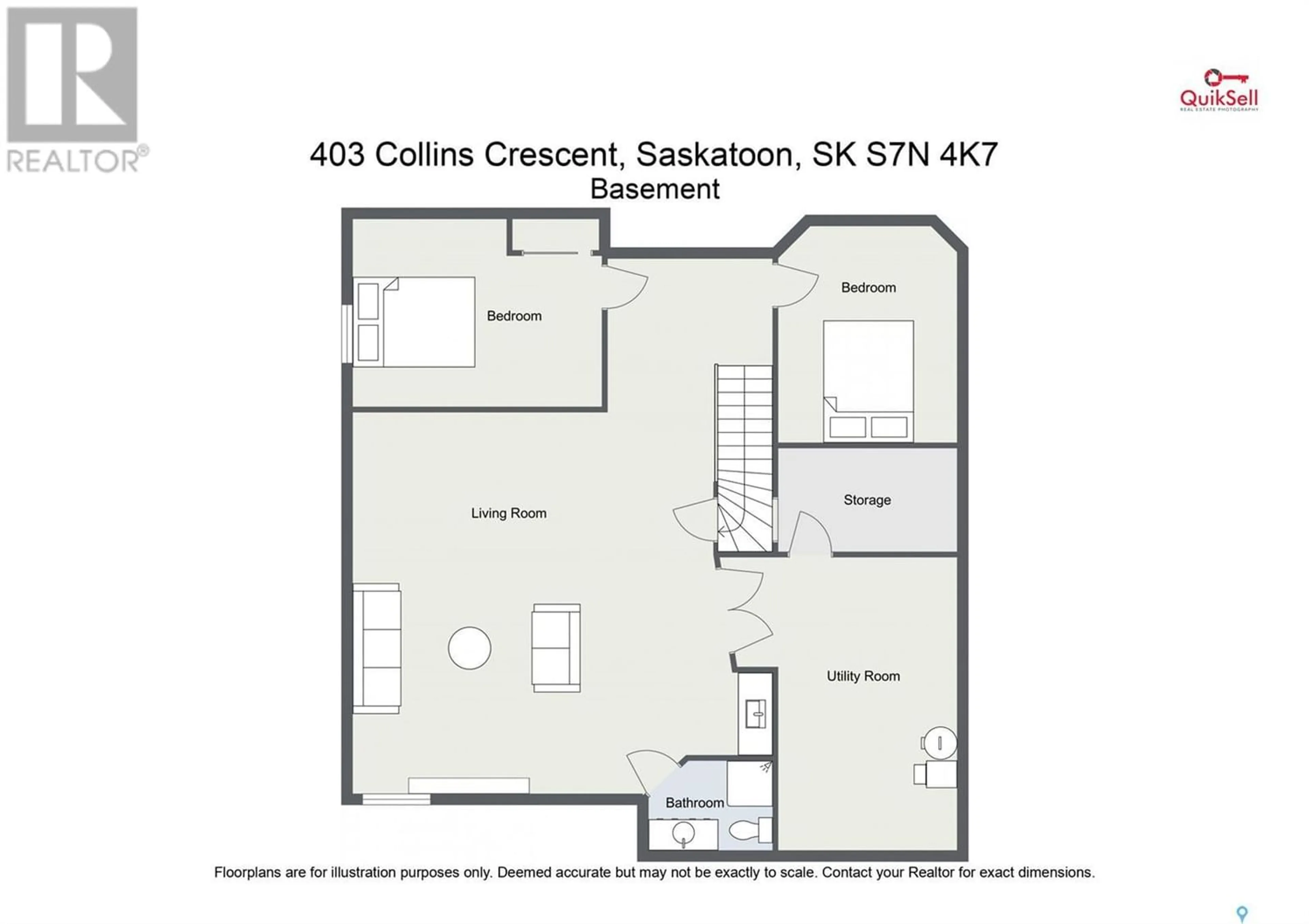 Floor plan for 403 Collins CRESCENT, Saskatoon Saskatchewan S7N4K7
