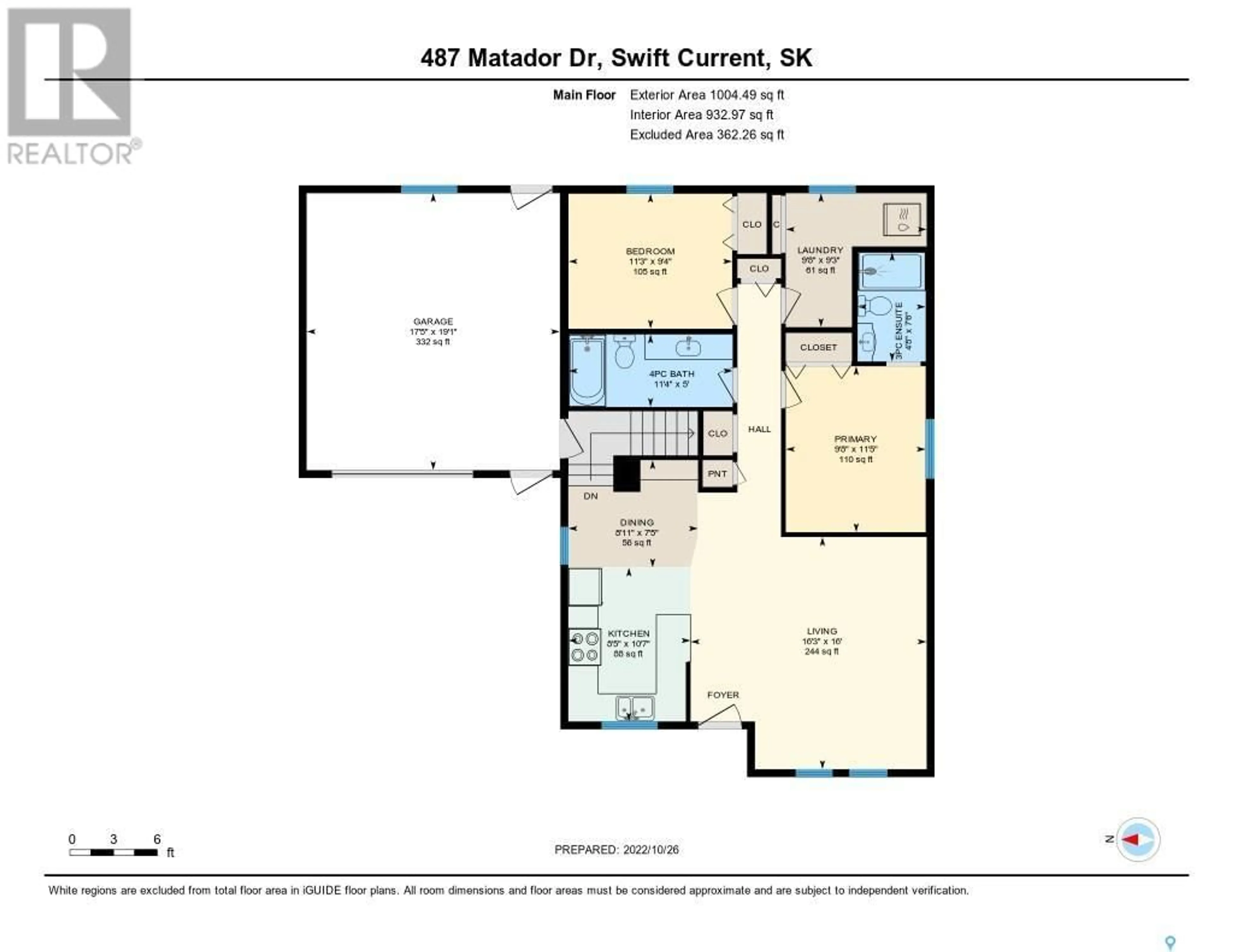 Floor plan for 487 Matador DRIVE, Swift Current Saskatchewan S9H4L4