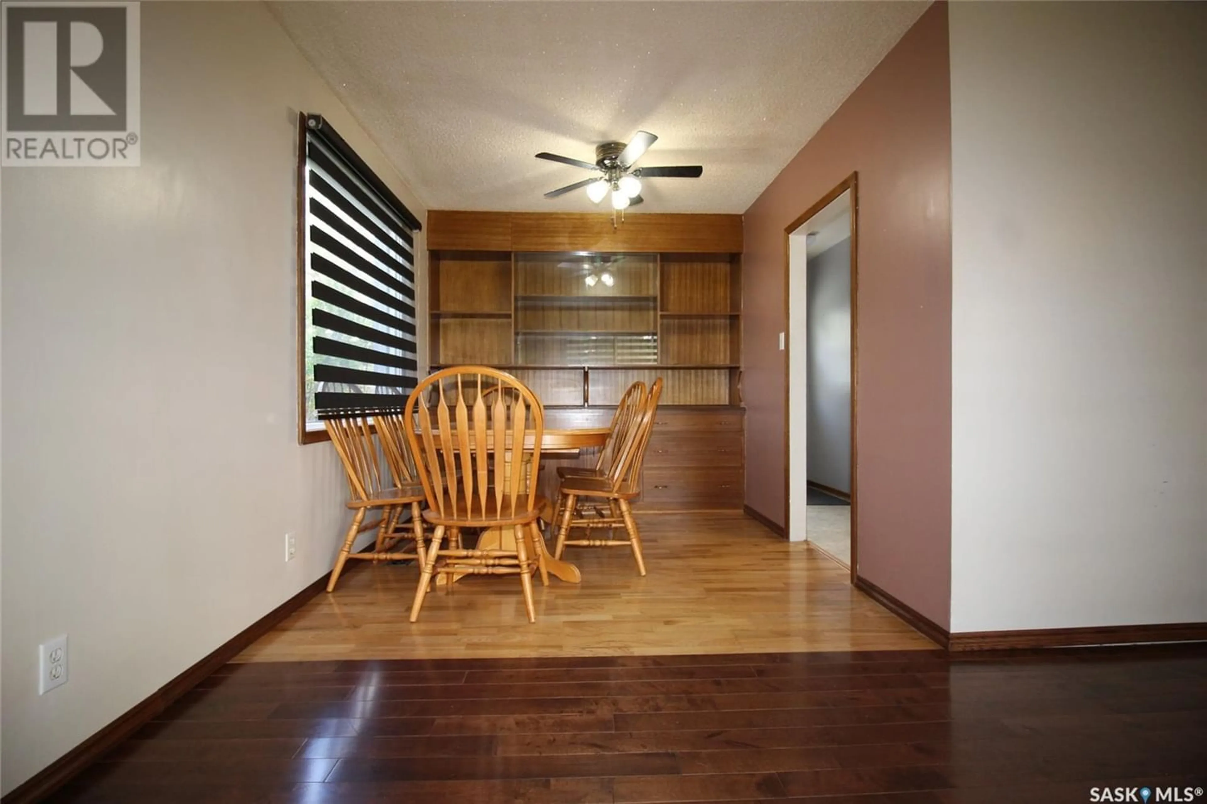 Dining room, wood floors, cottage for 419 Railway STREET, Eastend Saskatchewan S0N0T0