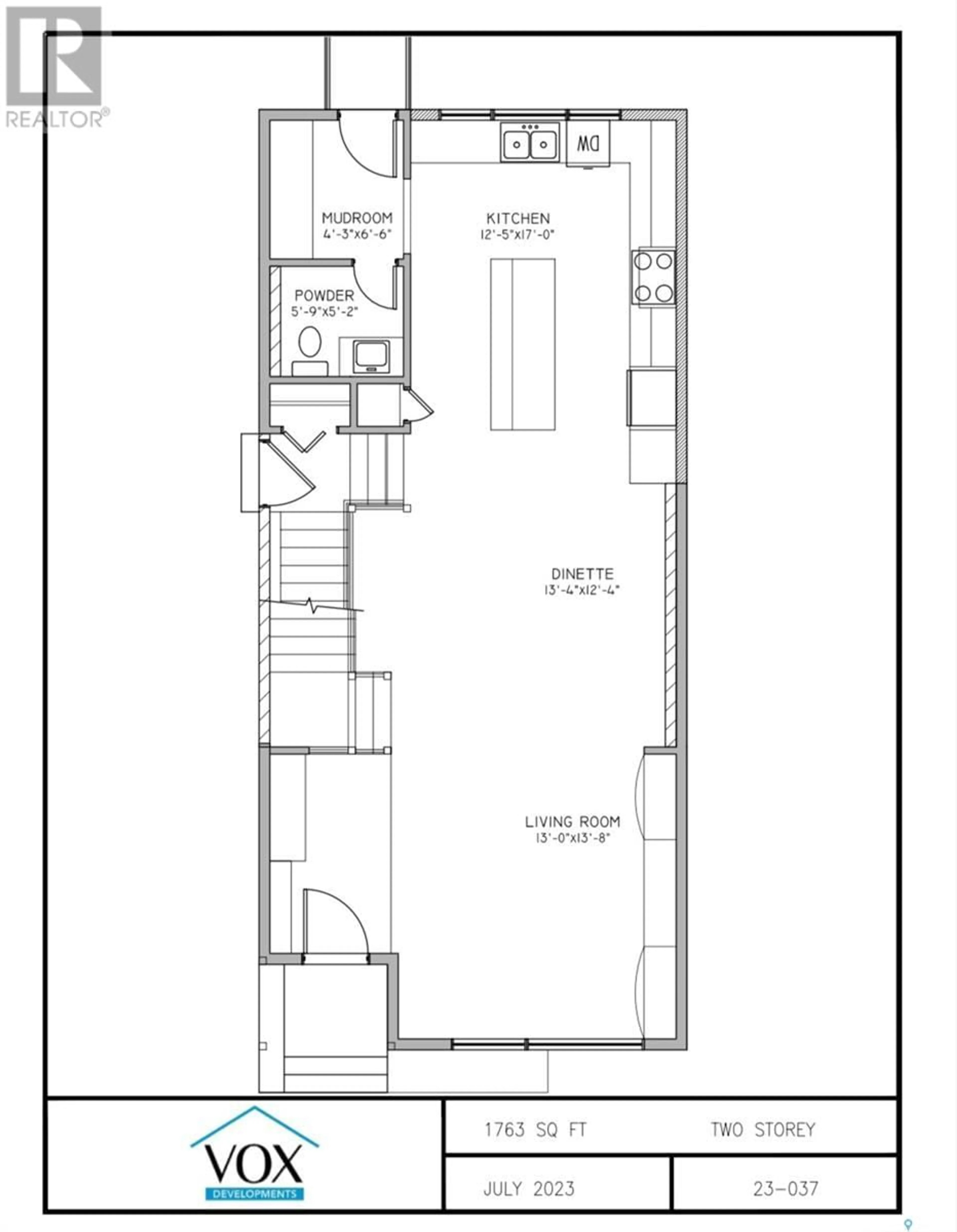 Floor plan for 1027 13th STREET E, Saskatoon Saskatchewan S7H0B8