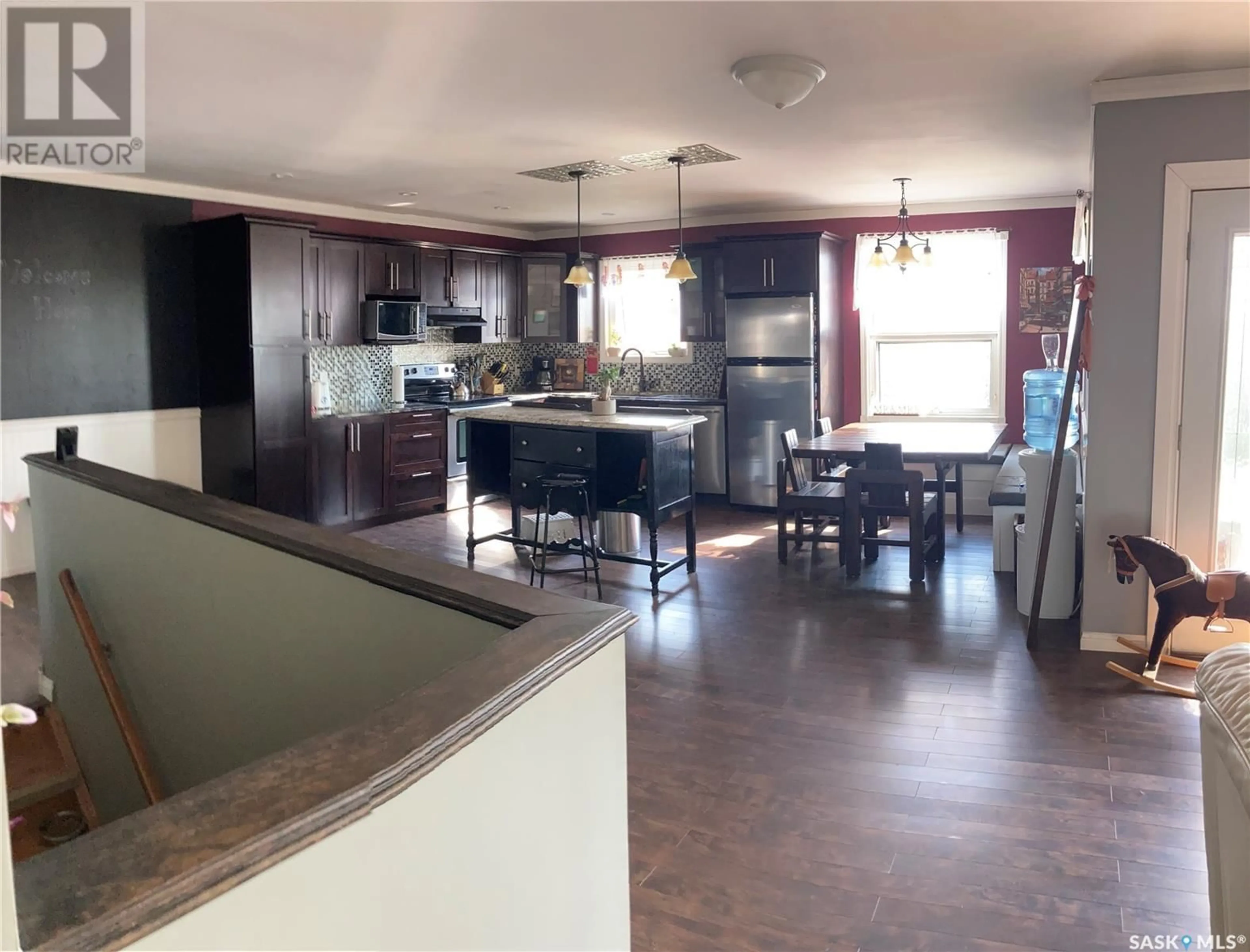 Open concept kitchen for Beckett Acreage 3 Miles North of Moosomi, Moosomin Rm No. 121 Saskatchewan S0G3N0