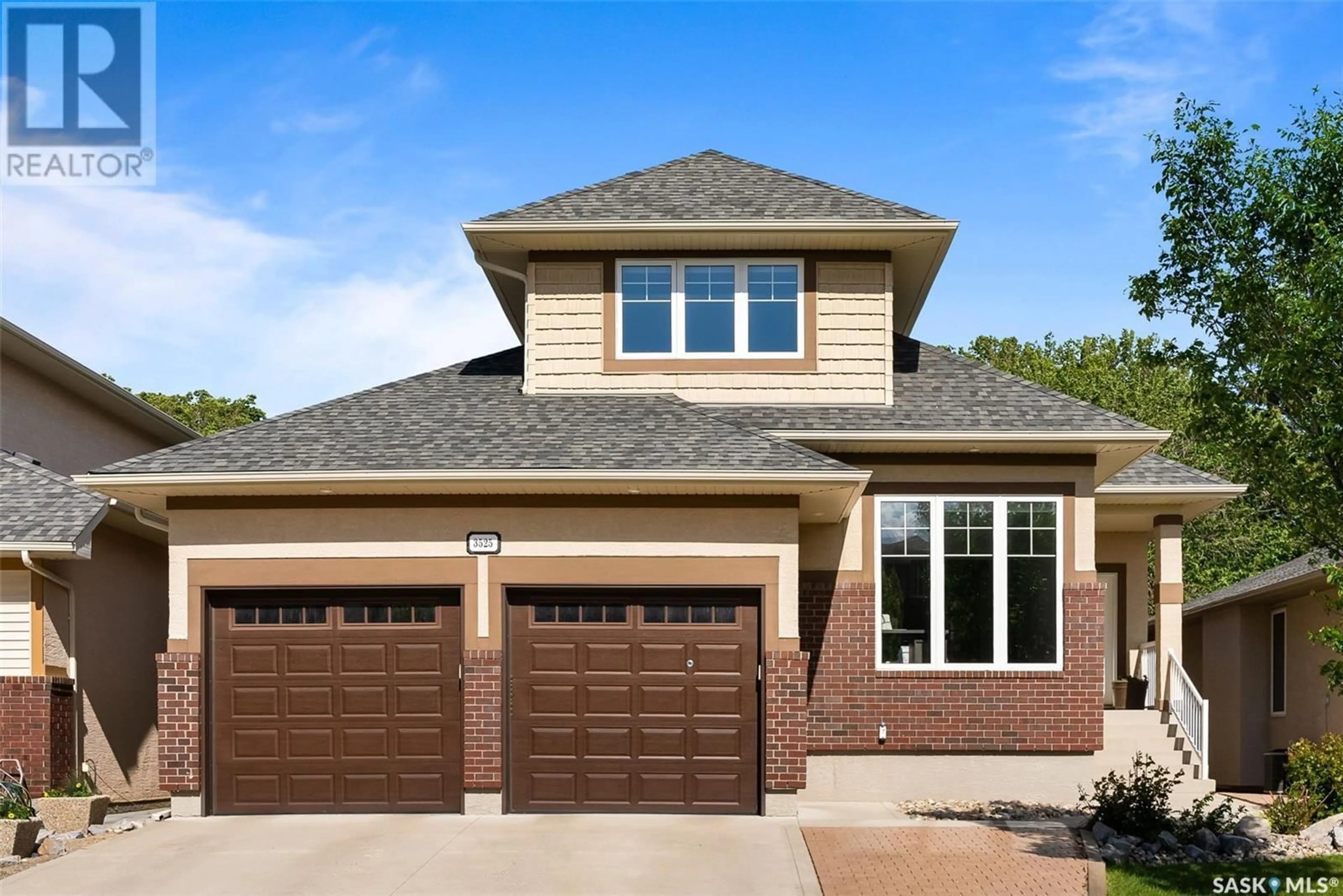 Home with brick exterior material for 3525 Evans COURT, Regina Saskatchewan S4S0A9