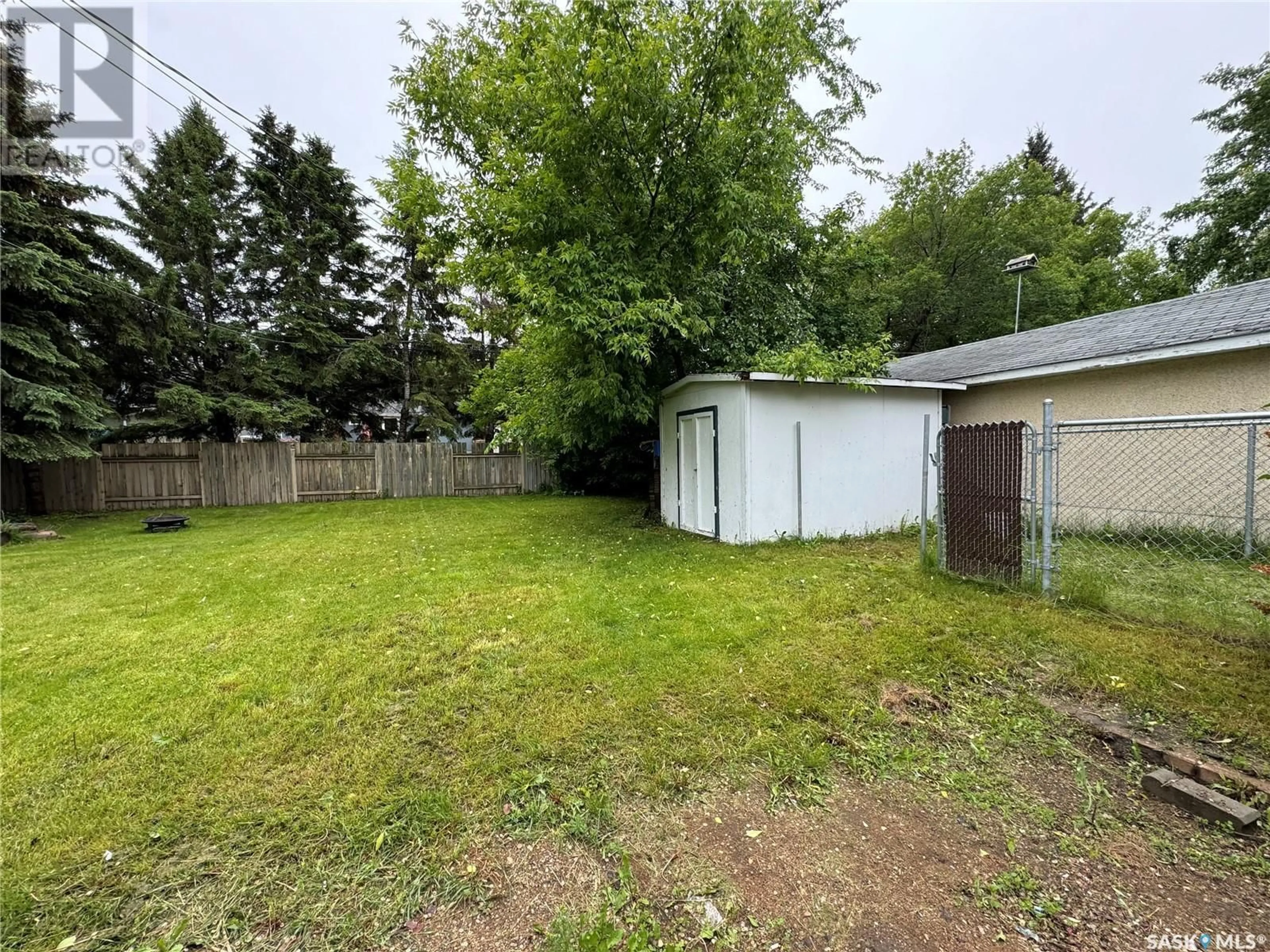 Fenced yard for 723 22nd STREET E, Prince Albert Saskatchewan S6V1N9