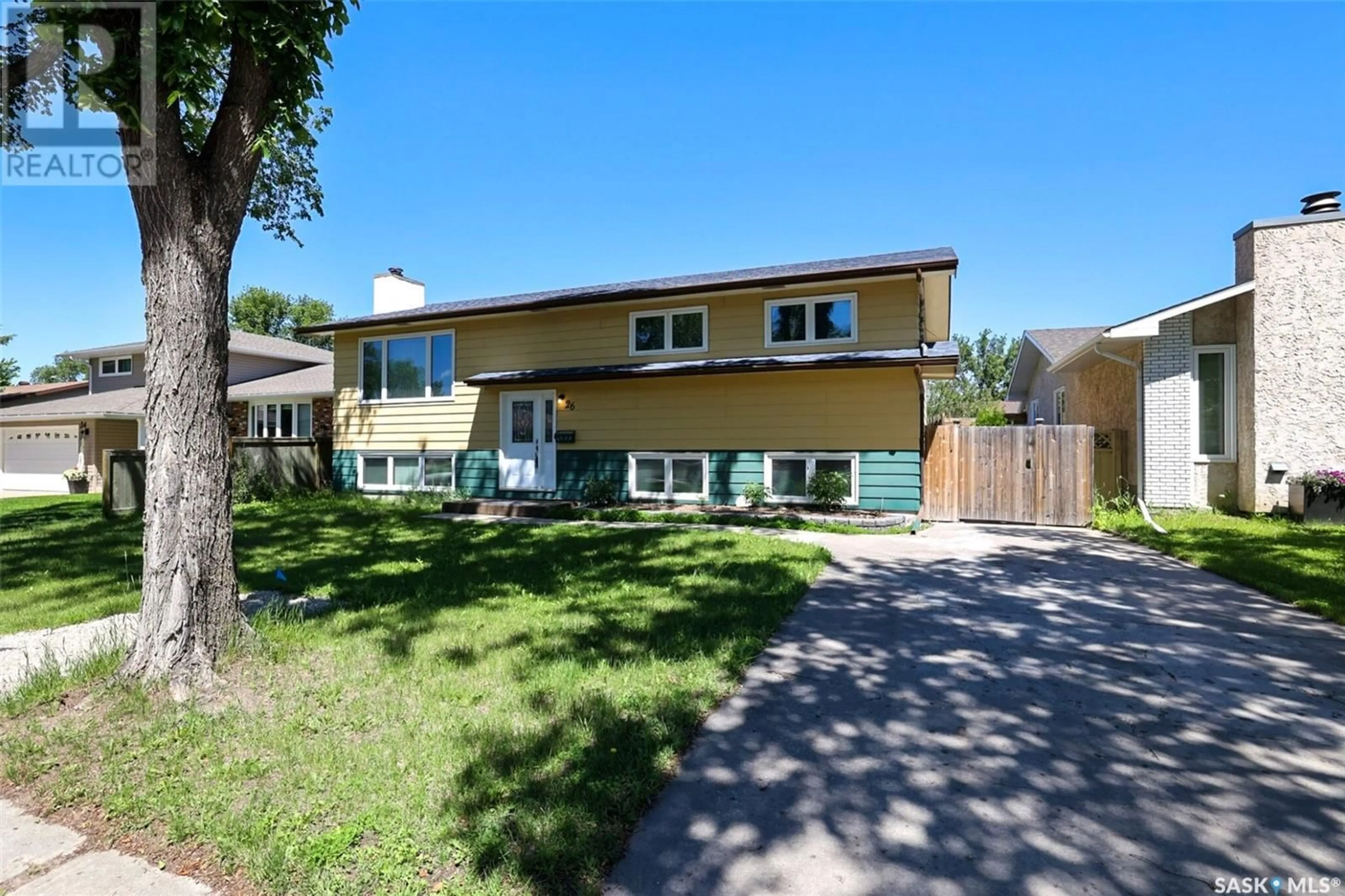 Frontside or backside of a home for 26 Hawkes AVENUE, Regina Saskatchewan S4X1B4