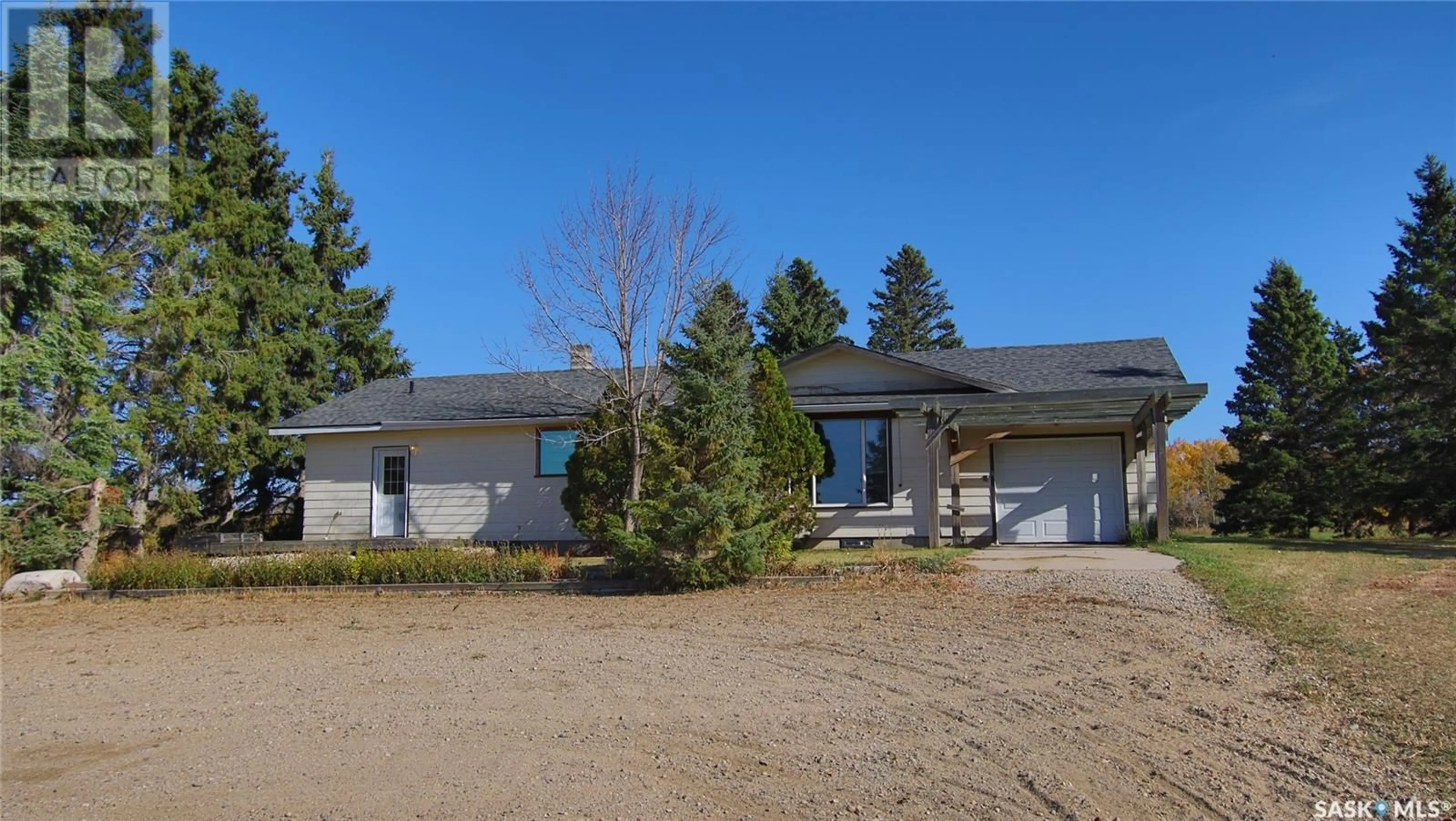 A pic from outside/outdoor area/front of a property/back of a property/a pic from drone, street for Epp Acreage, Laird Rm No. 404 Saskatchewan S0K3R0