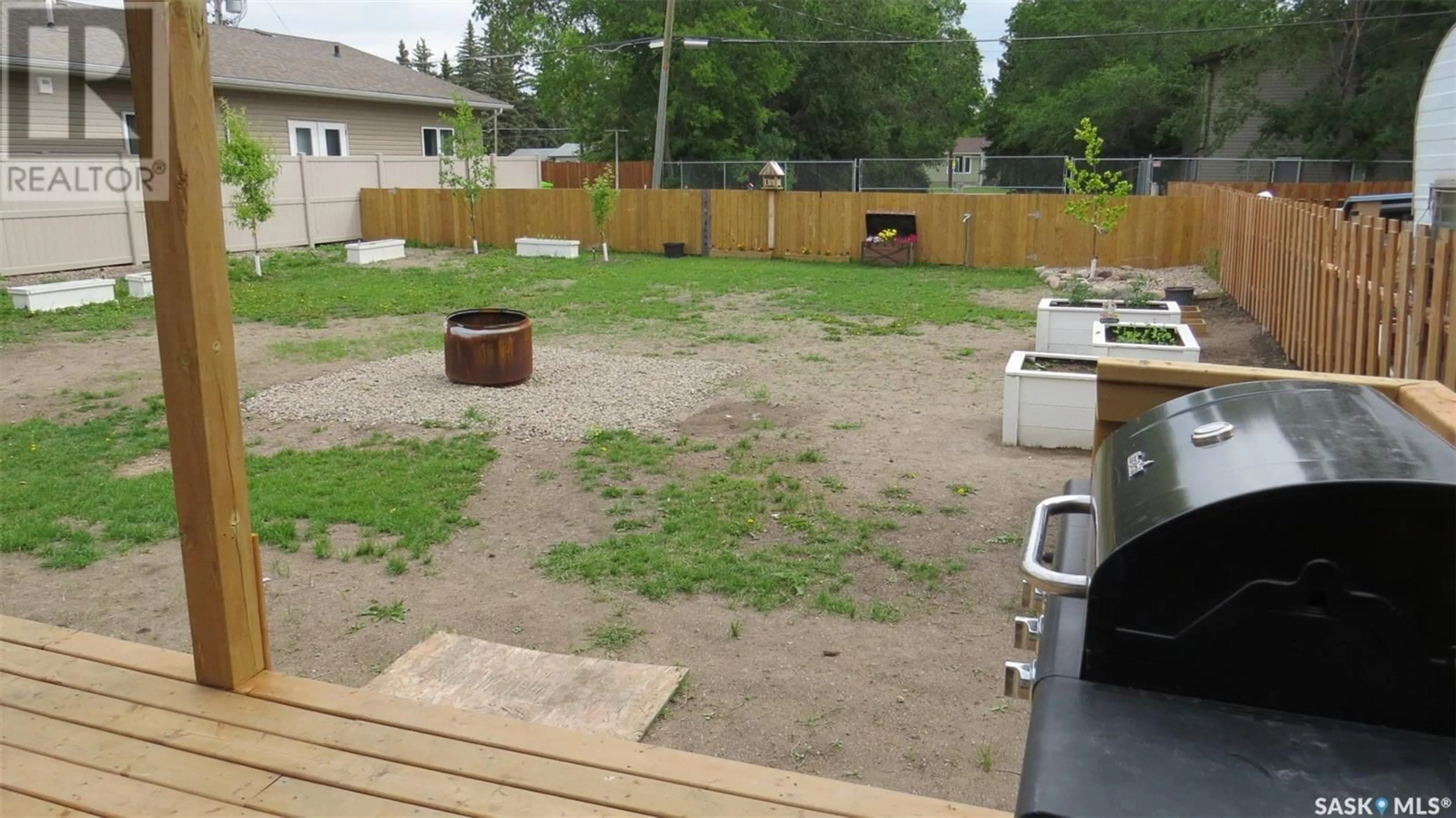 Patio, the fenced backyard for 519 Eberts STREET, Indian Head Saskatchewan S0G2K0