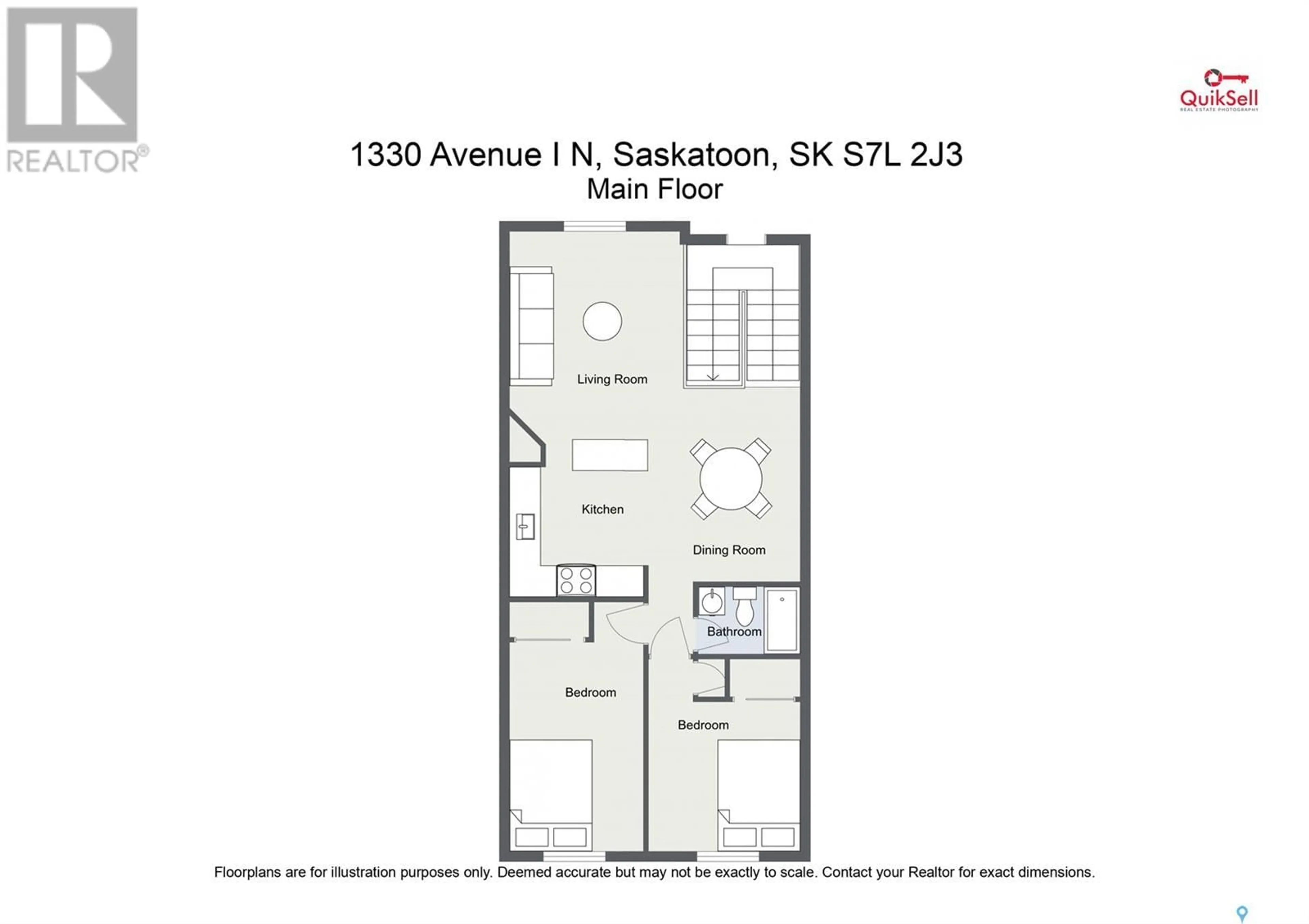 Floor plan for 1330 I AVENUE N, Saskatoon Saskatchewan S7L2J3