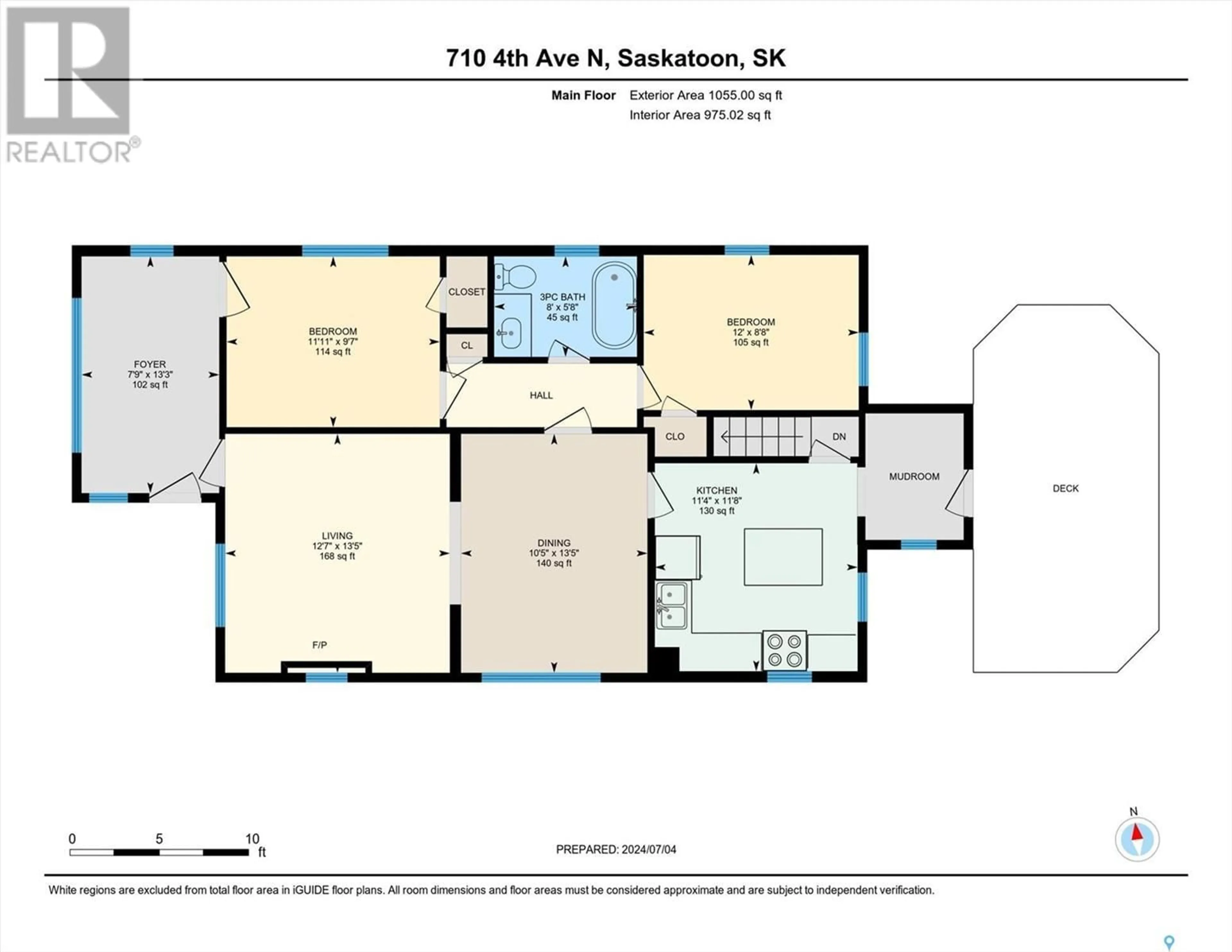 Floor plan for 710 4th AVENUE N, Saskatoon Saskatchewan S7K2N1