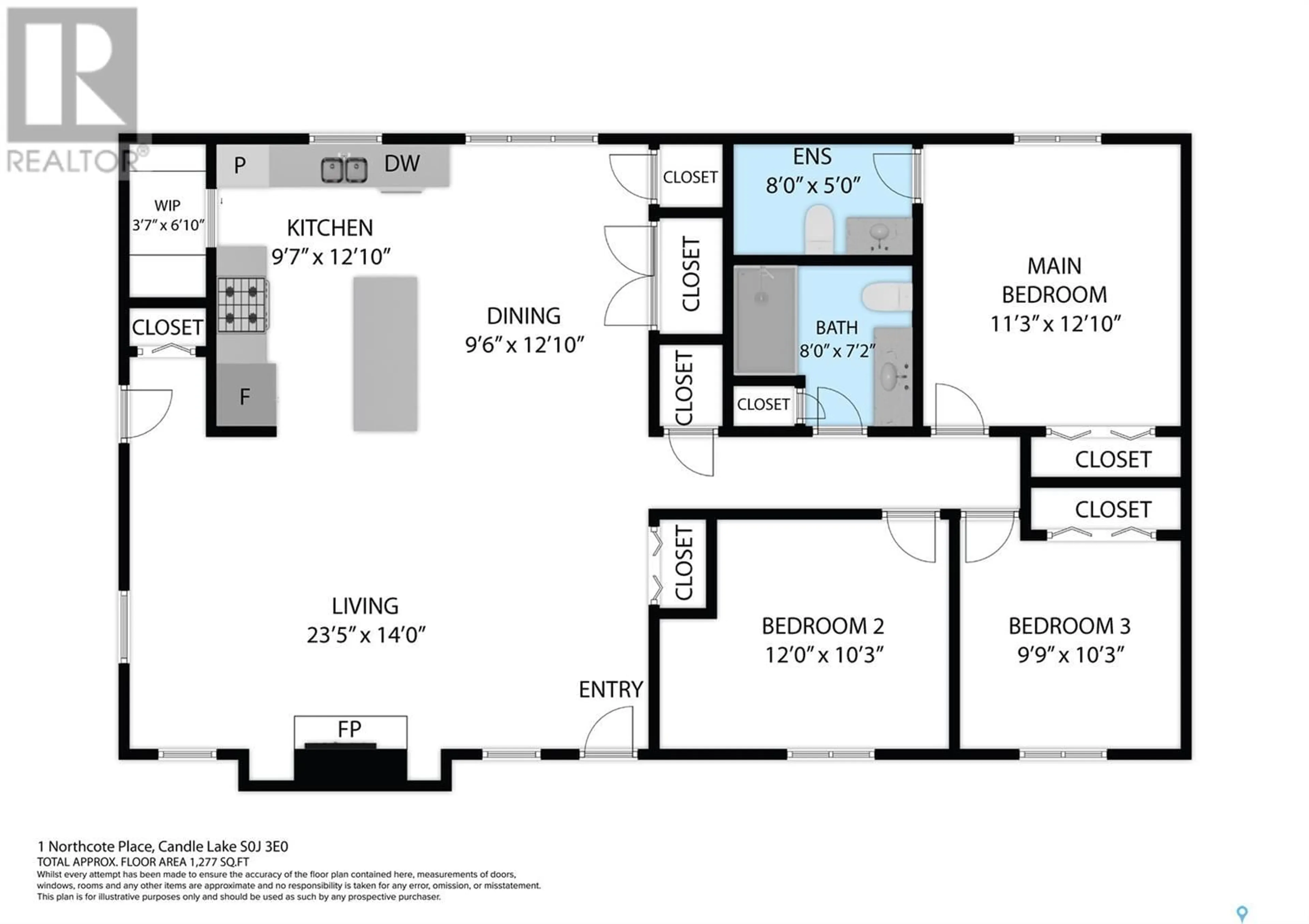 Floor plan for 1 Northcote PLACE, Candle Lake Saskatchewan S0J3E0