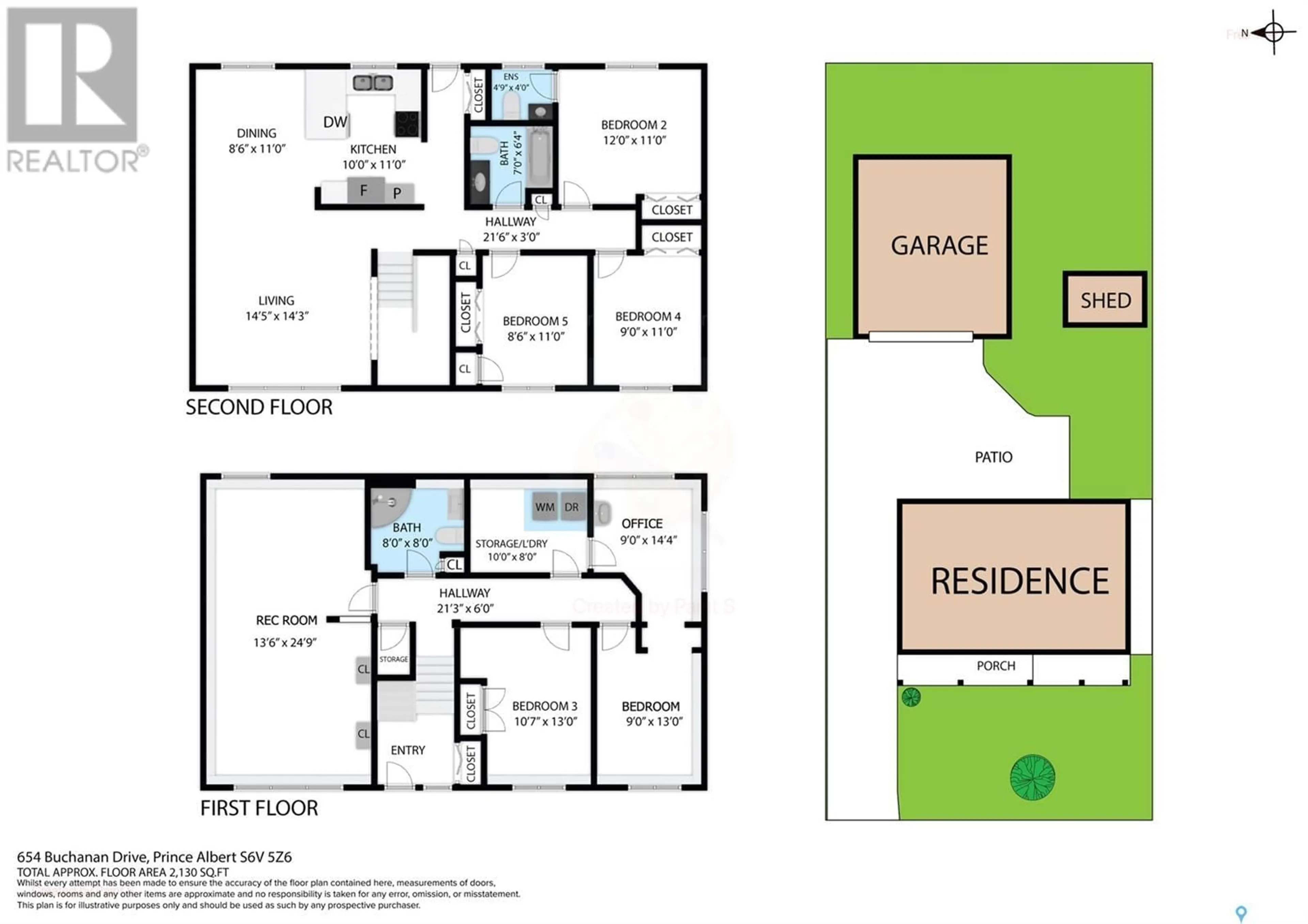 Floor plan for 654 Buchanan DRIVE, Prince Albert Saskatchewan S6V5Z6