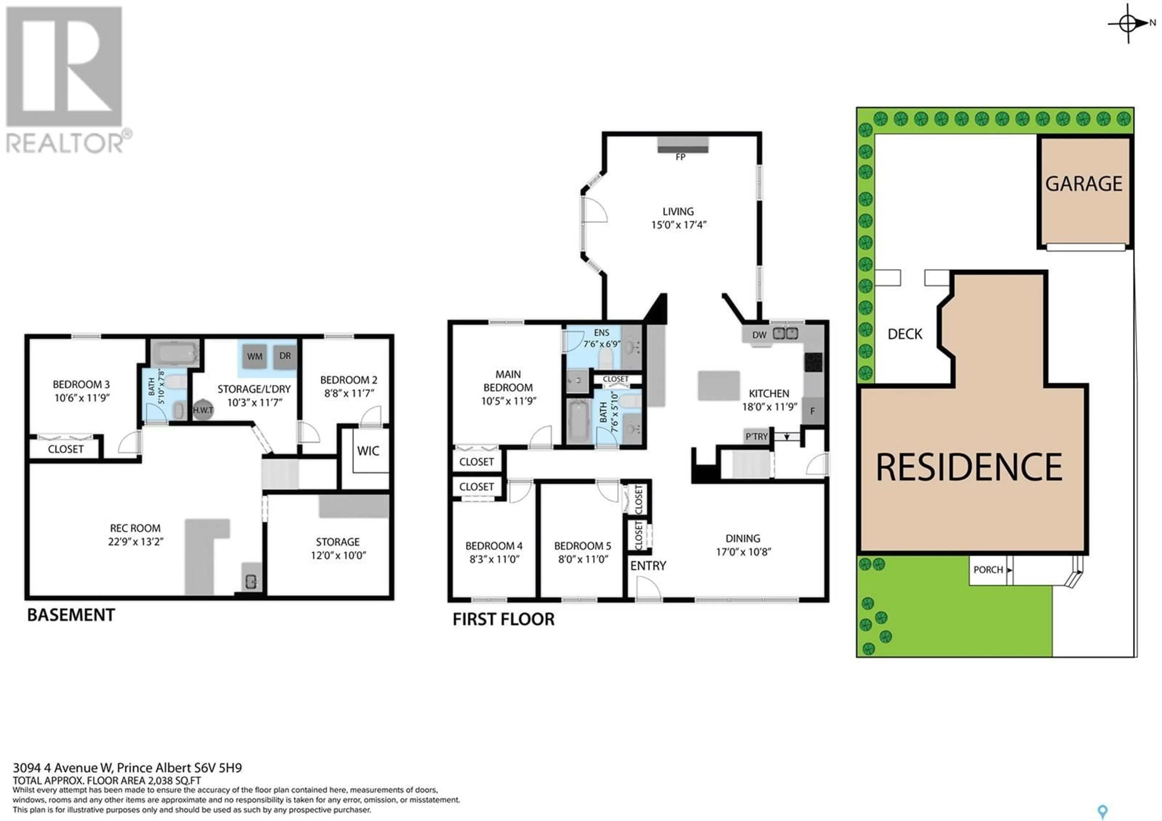 Floor plan for 3509 4th AVENUE W, Prince Albert Saskatchewan S6V7Y4