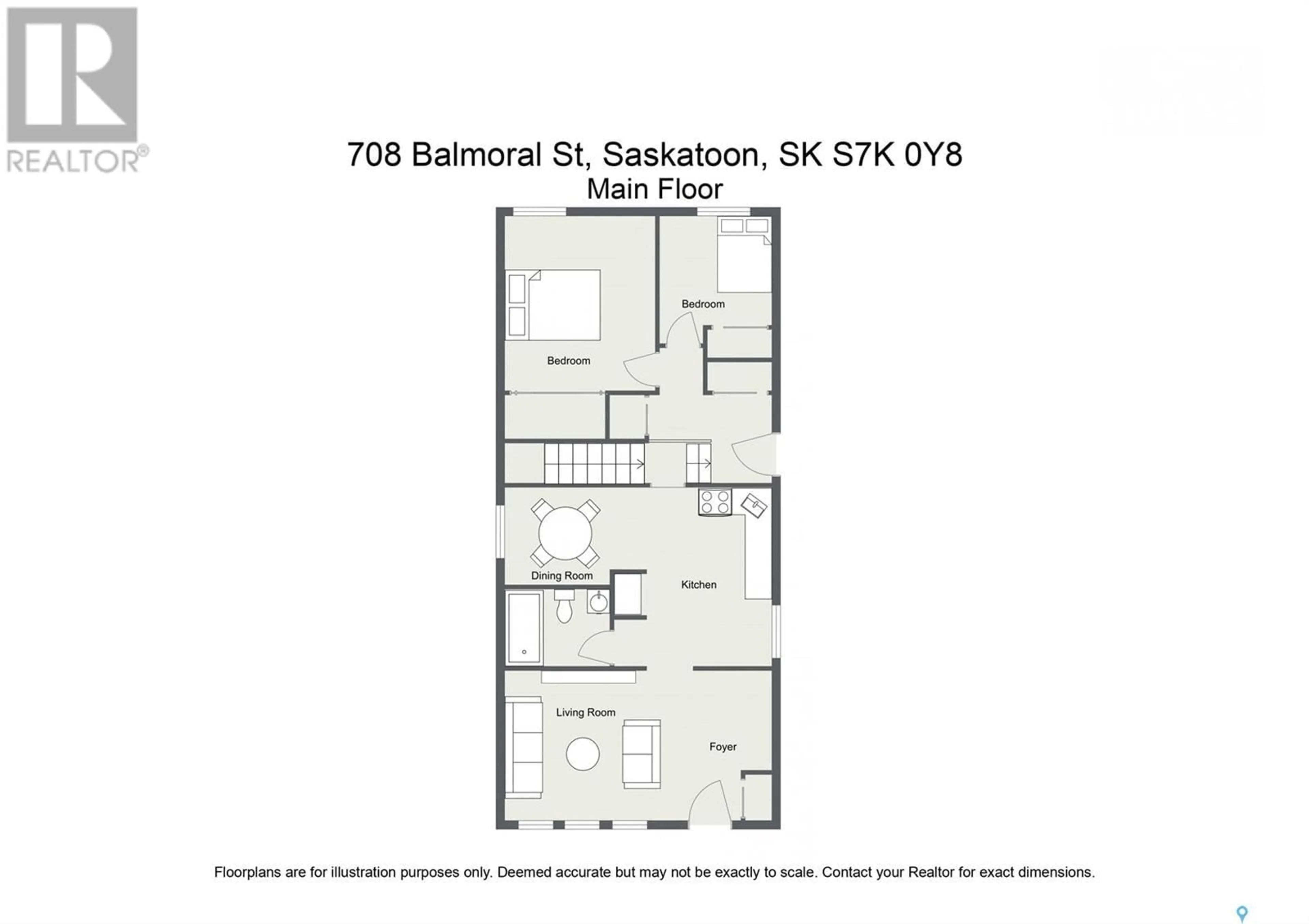 Floor plan for 708 Balmoral STREET, Saskatoon Saskatchewan S7K0Y8