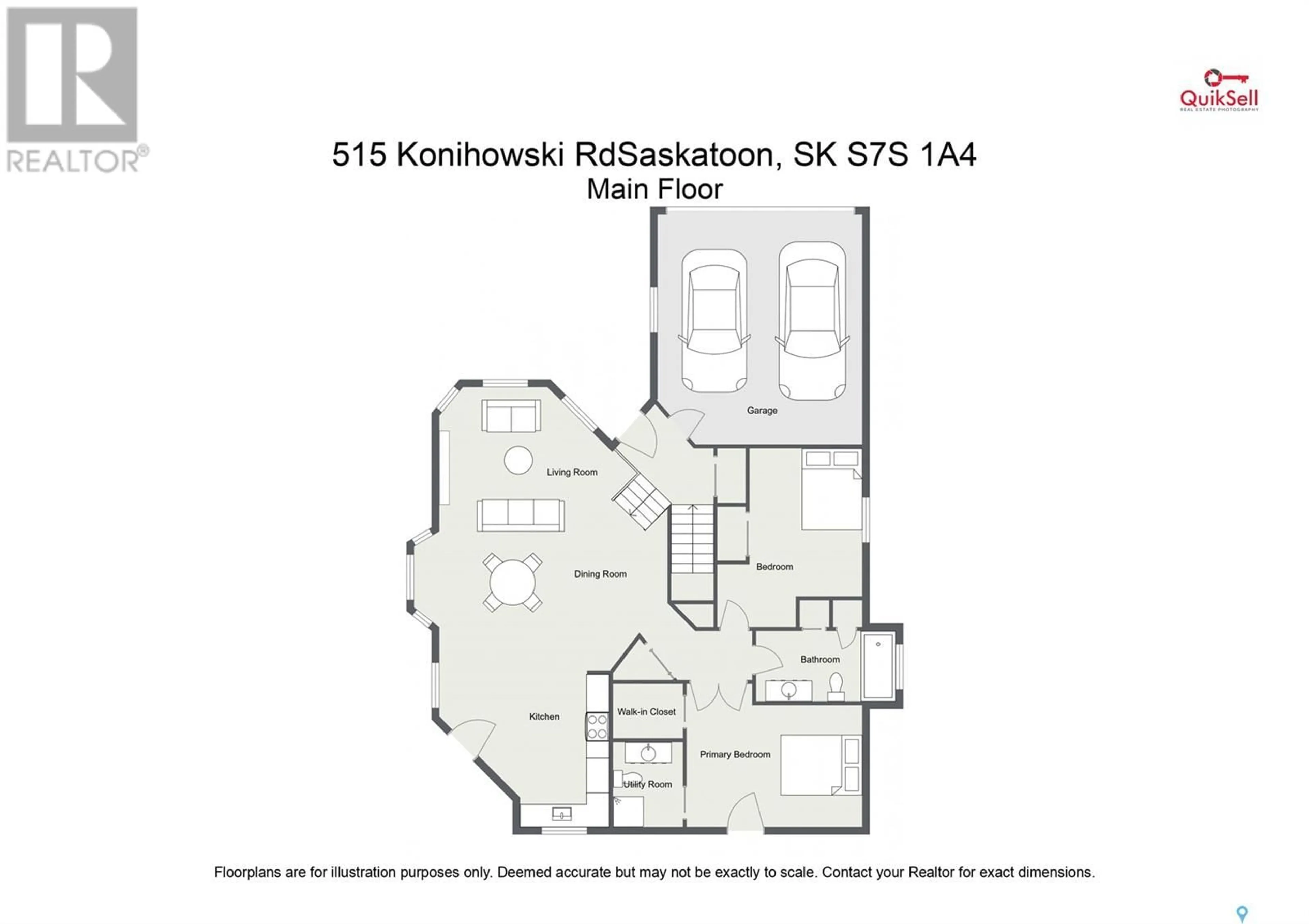Floor plan for 515 Konihowski ROAD, Saskatoon Saskatchewan S7S1A4
