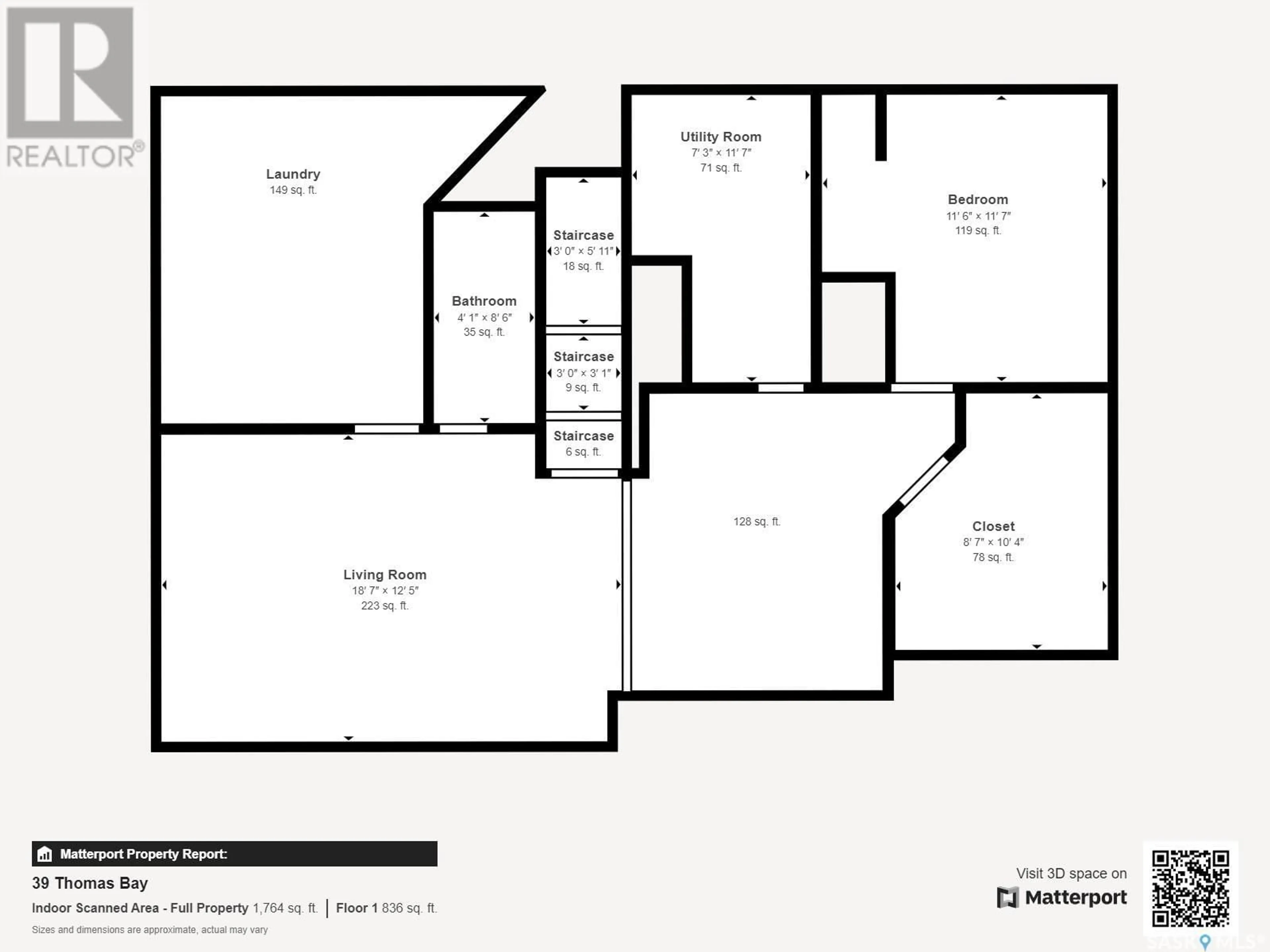 Floor plan for 39 THOMAS BAY, Regina Saskatchewan S4X1Z5
