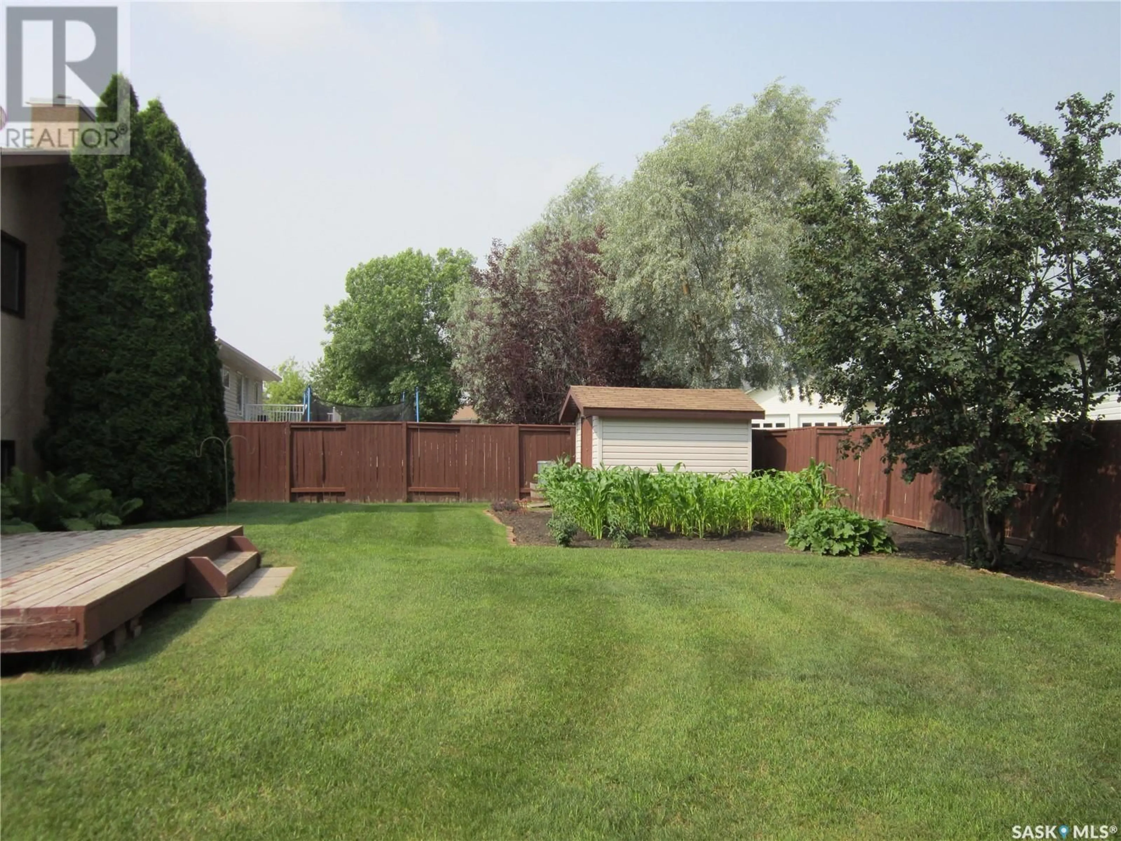 Patio, the fenced backyard for 27 Groat DRIVE, Melfort Saskatchewan S0E1A0