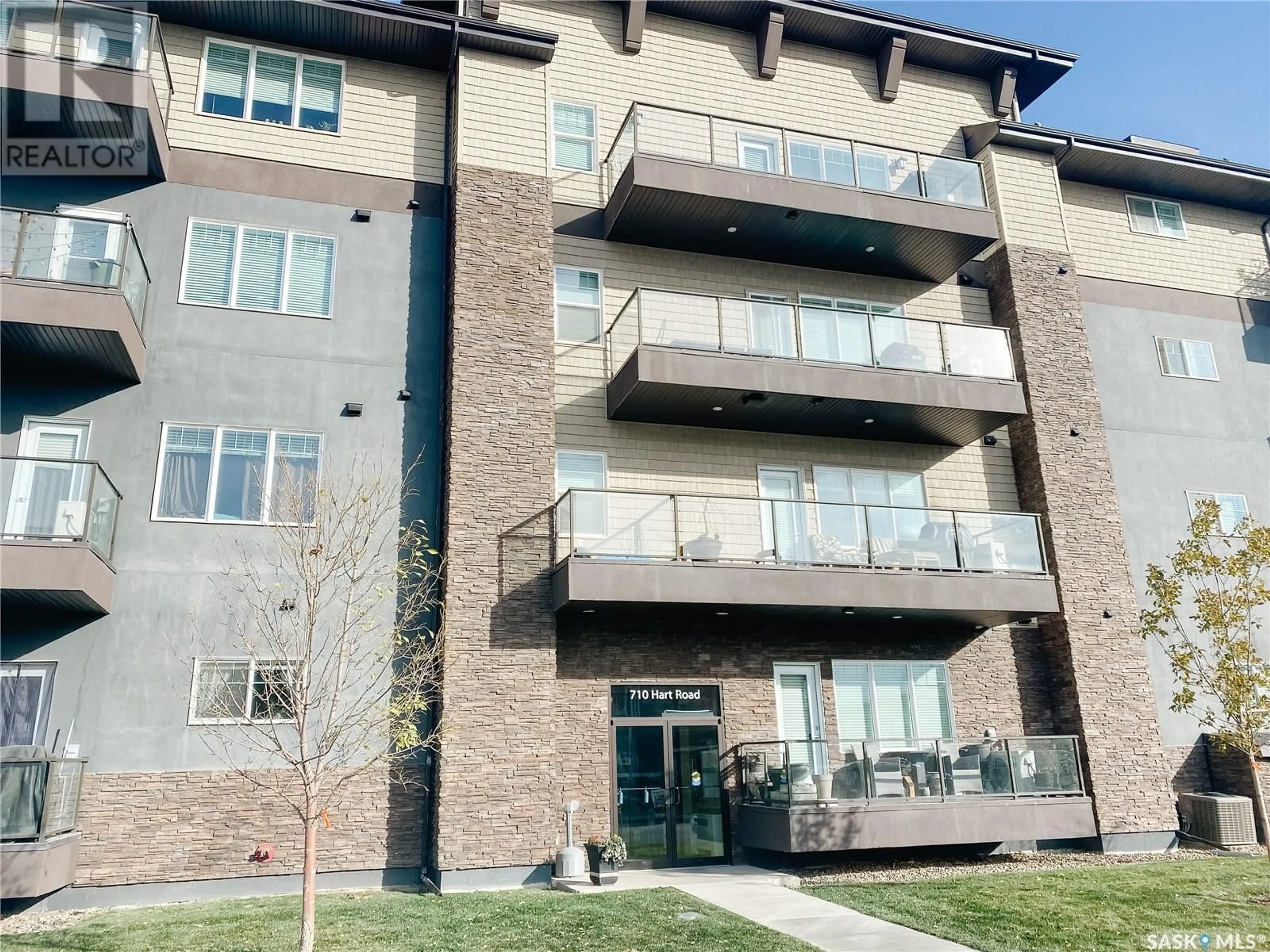 A pic from exterior of the house or condo for 104 710 Hart ROAD, Saskatoon Saskatchewan S7M1L2