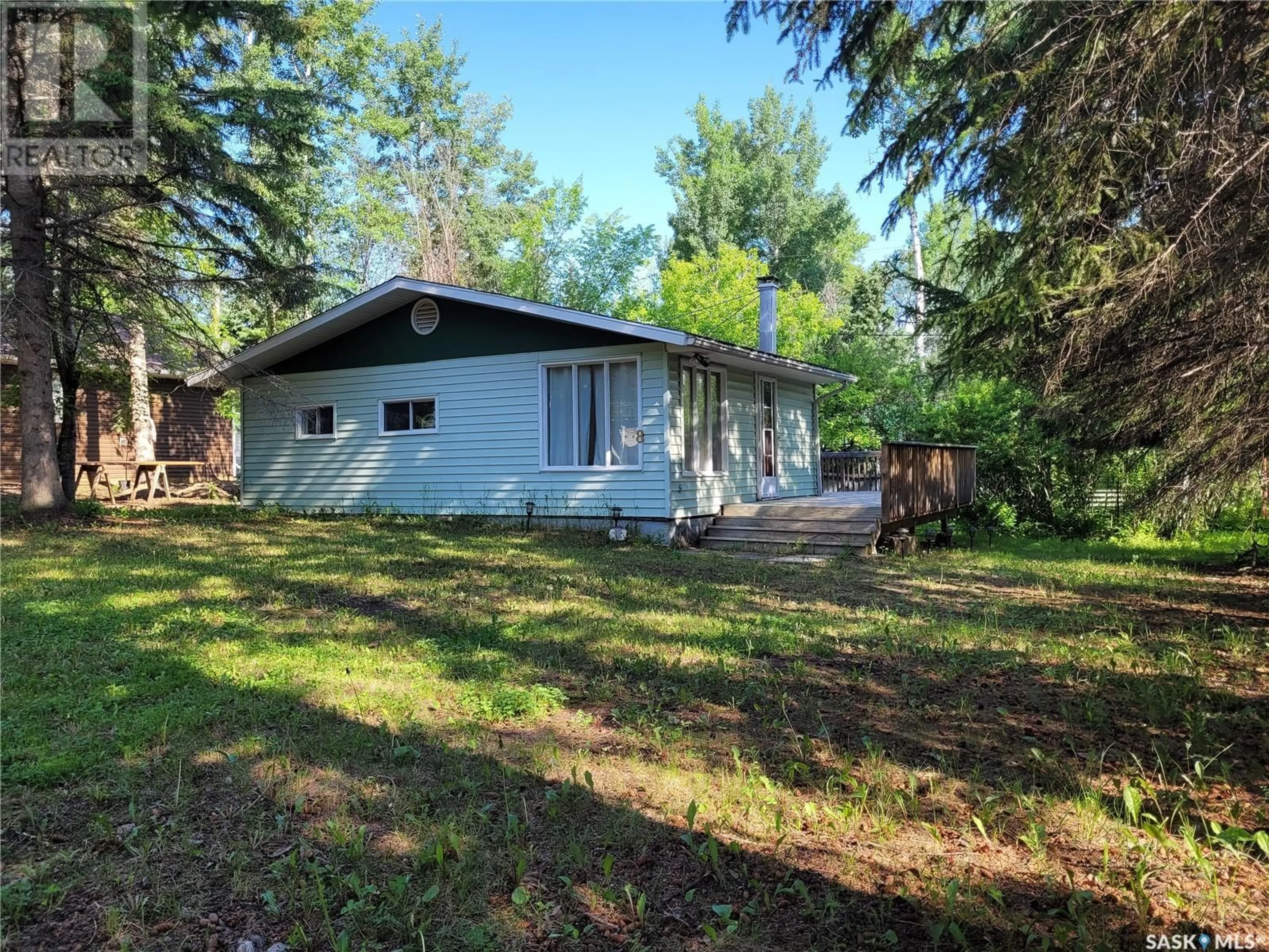 A pic from outside/outdoor area/front of a property/back of a property/a pic from drone, unknown for 8 MALLARD AVENUE, Greenwater Provincial Park Saskatchewan S0E0B2