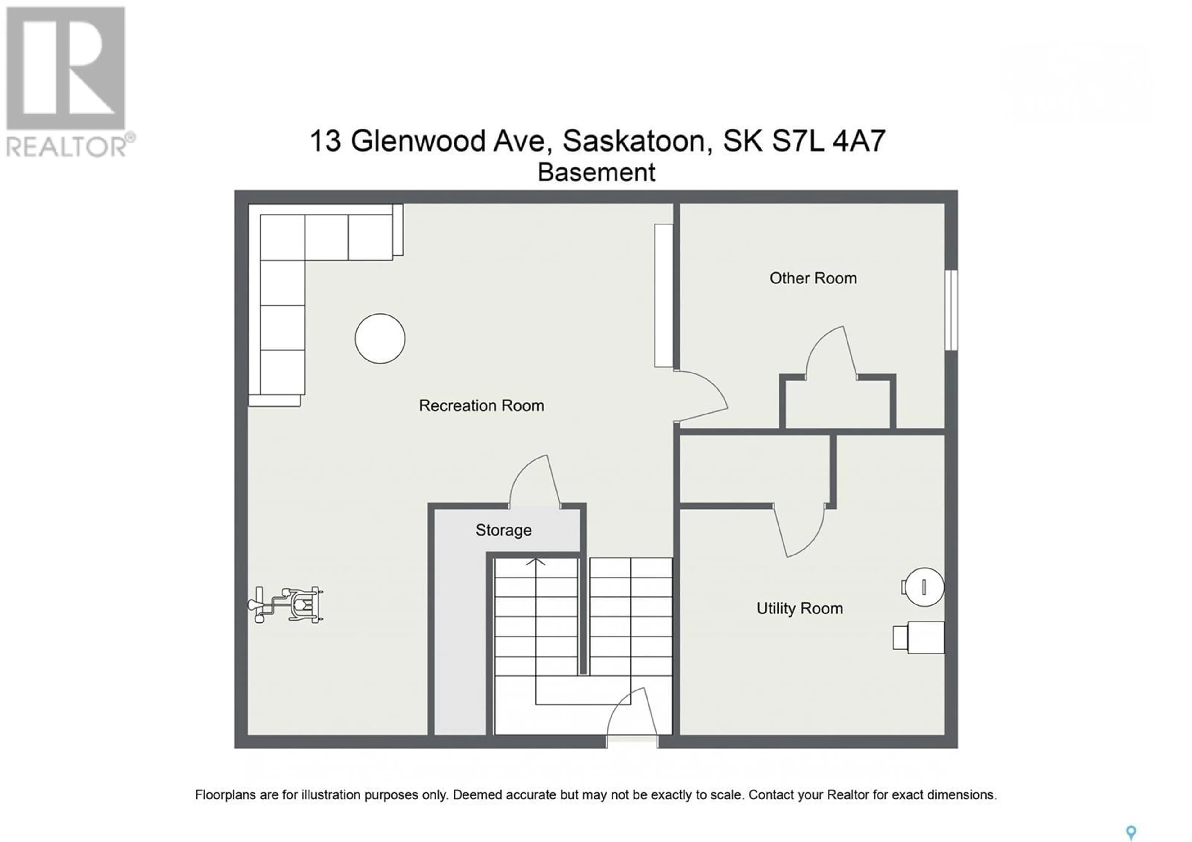 Floor plan for 13 Glenwood AVENUE, Saskatoon Saskatchewan S7L4A7