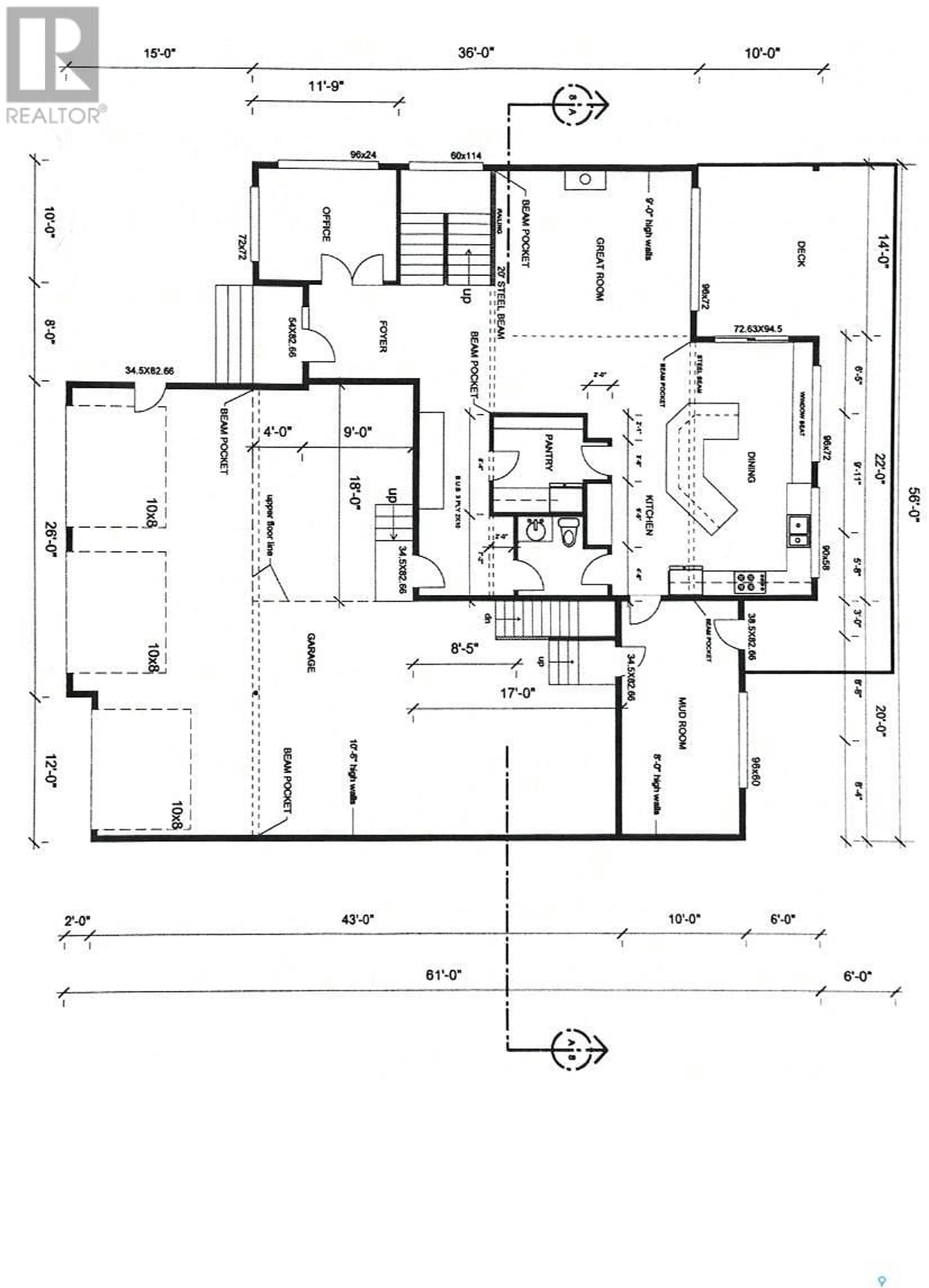 Floor plan for 18 Pape DRIVE, Humboldt Lake Saskatchewan S0K2A0