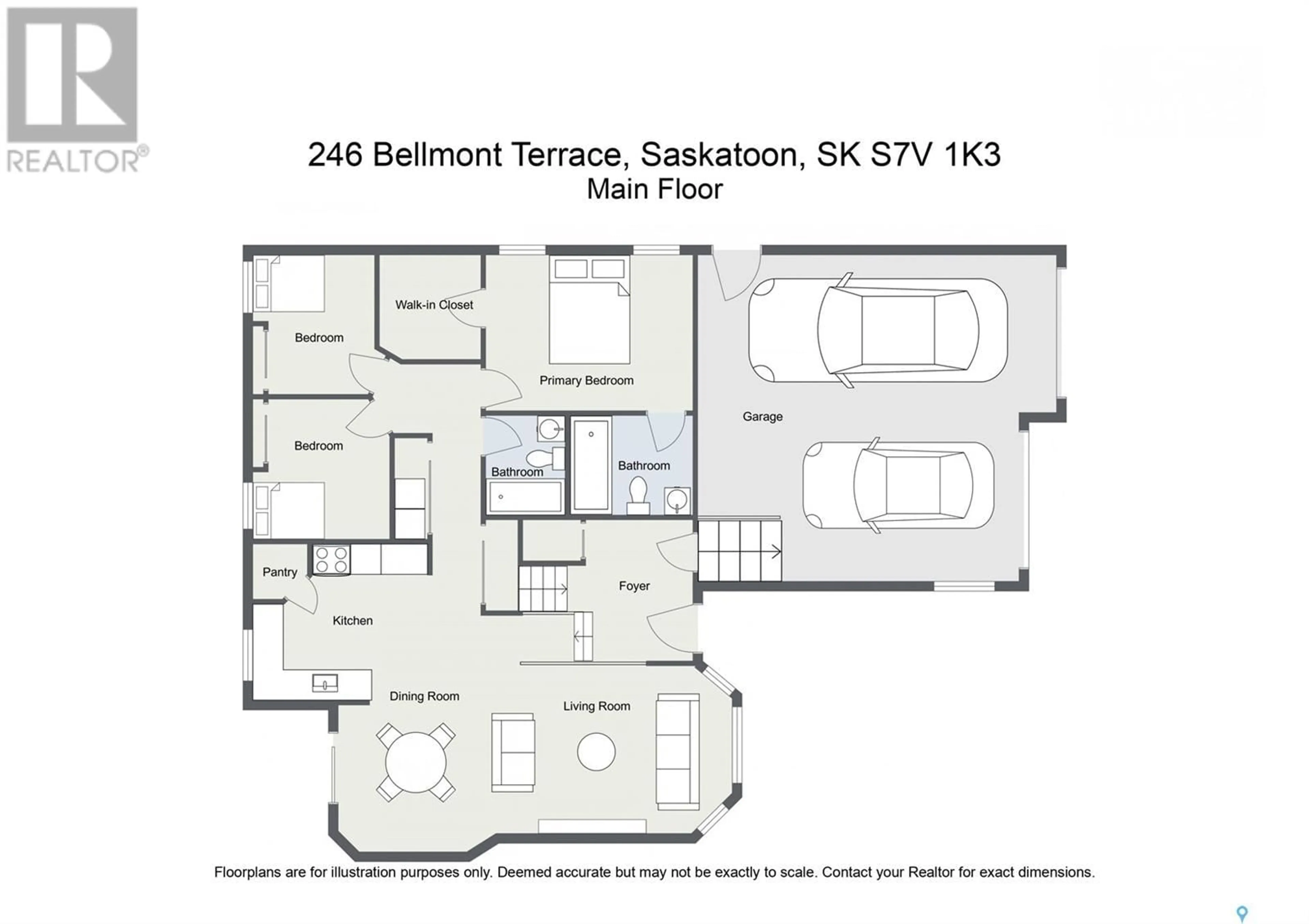 Floor plan for 246 Bellmont TERRACE, Saskatoon Saskatchewan S7V1K3