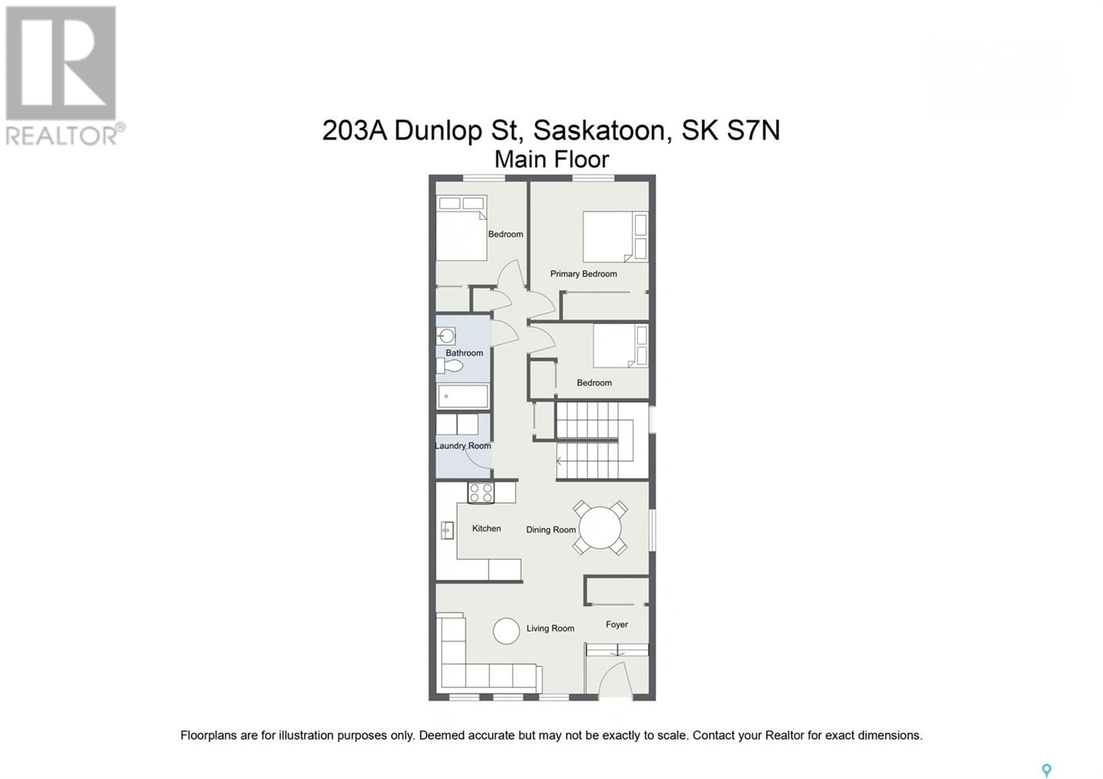 Floor plan for 203A Dunlop STREET, Saskatoon Saskatchewan S7N2B8