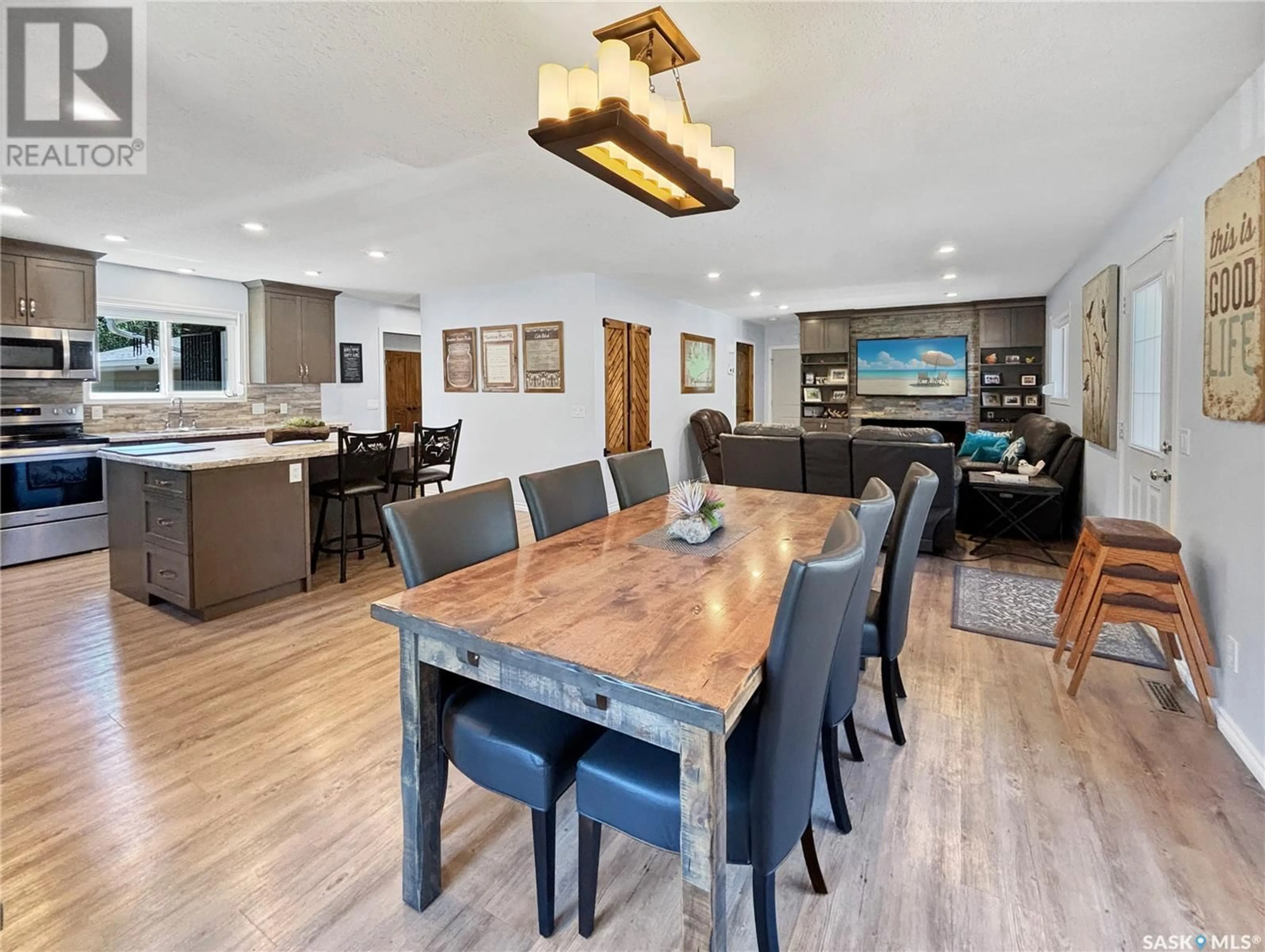 Open concept kitchen, wood/laminate floor for lot 11 and 1/2 of lot 10 - 32 MINISTIKWAN ROAD, Loon Lake Rm No. 561 Saskatchewan S0M1L0