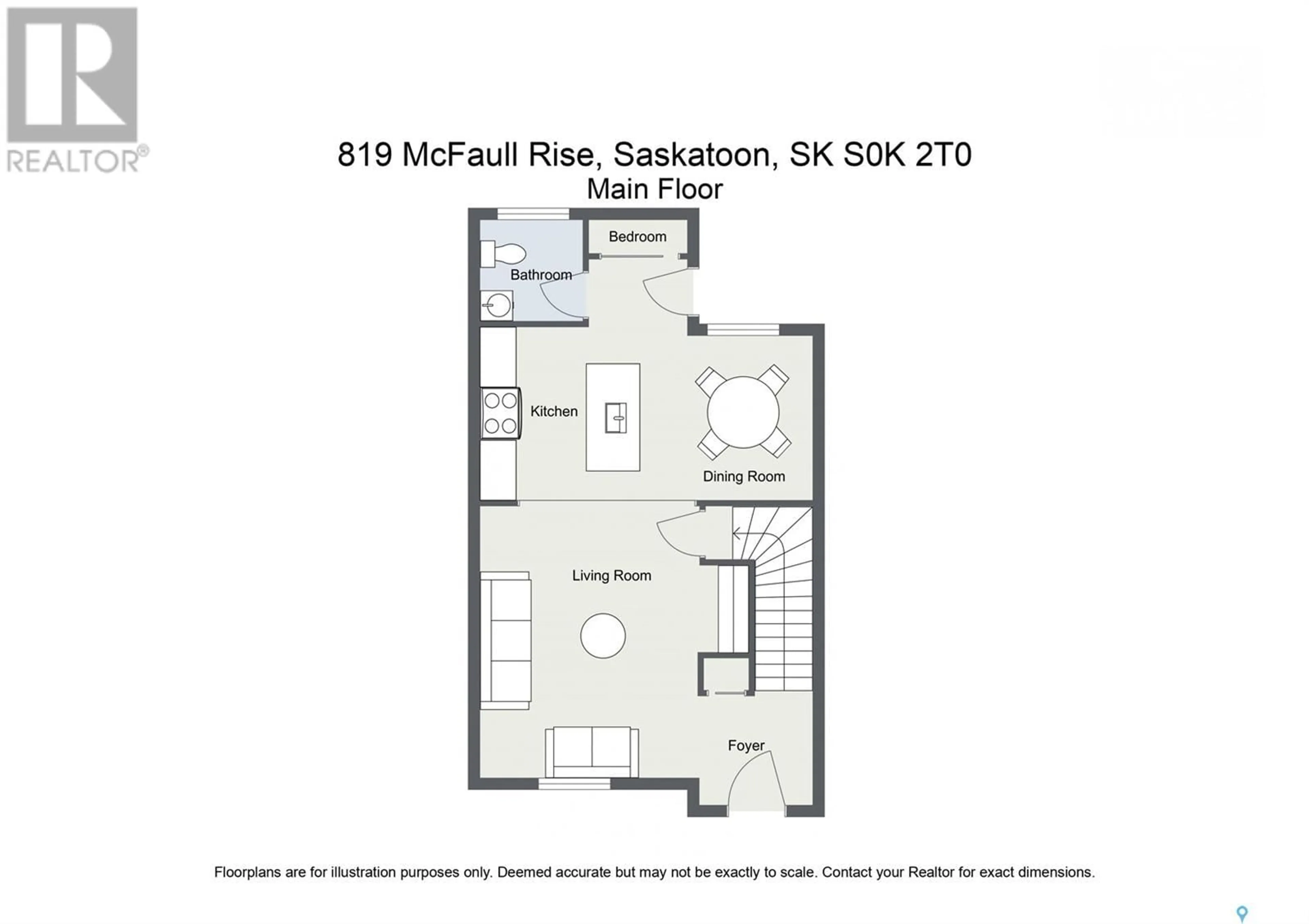 Floor plan for 819 McFaull RISE, Saskatoon Saskatchewan S7V0S5