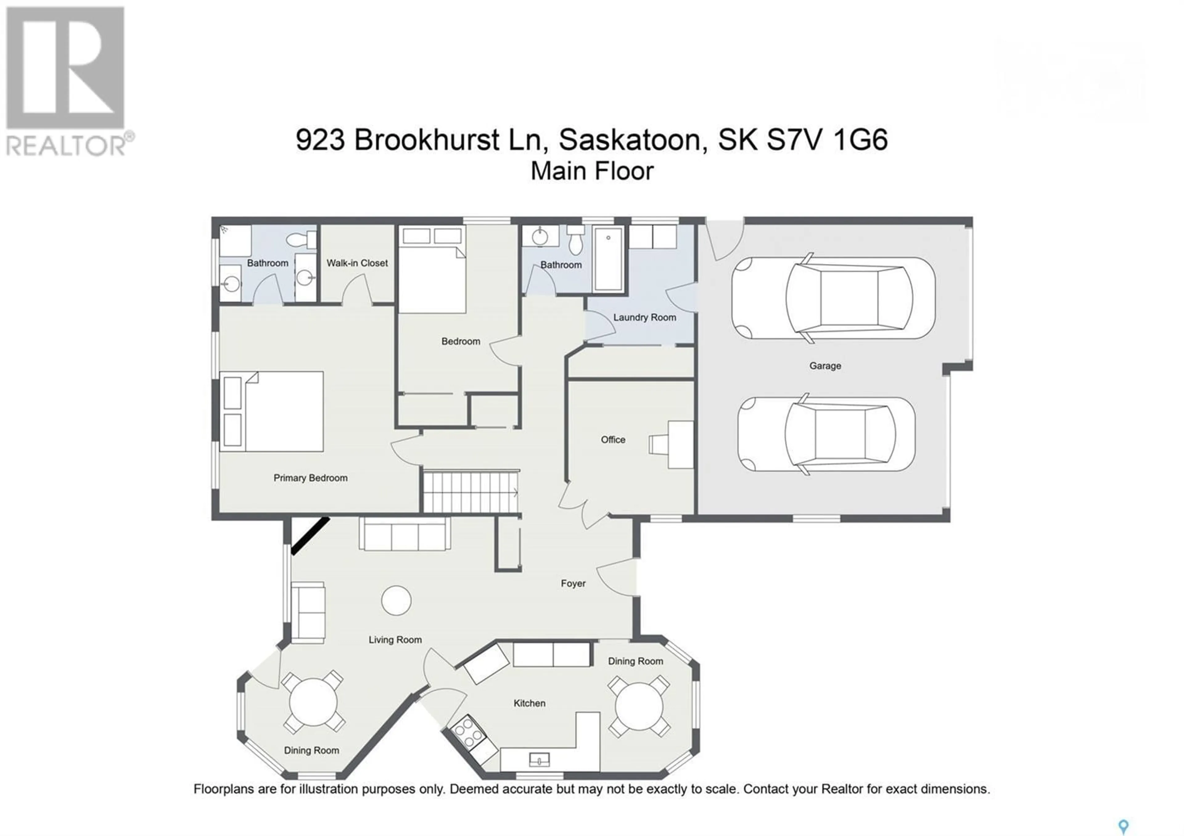 Floor plan for 923 Brookhurst LANE, Saskatoon Saskatchewan S7V1G6