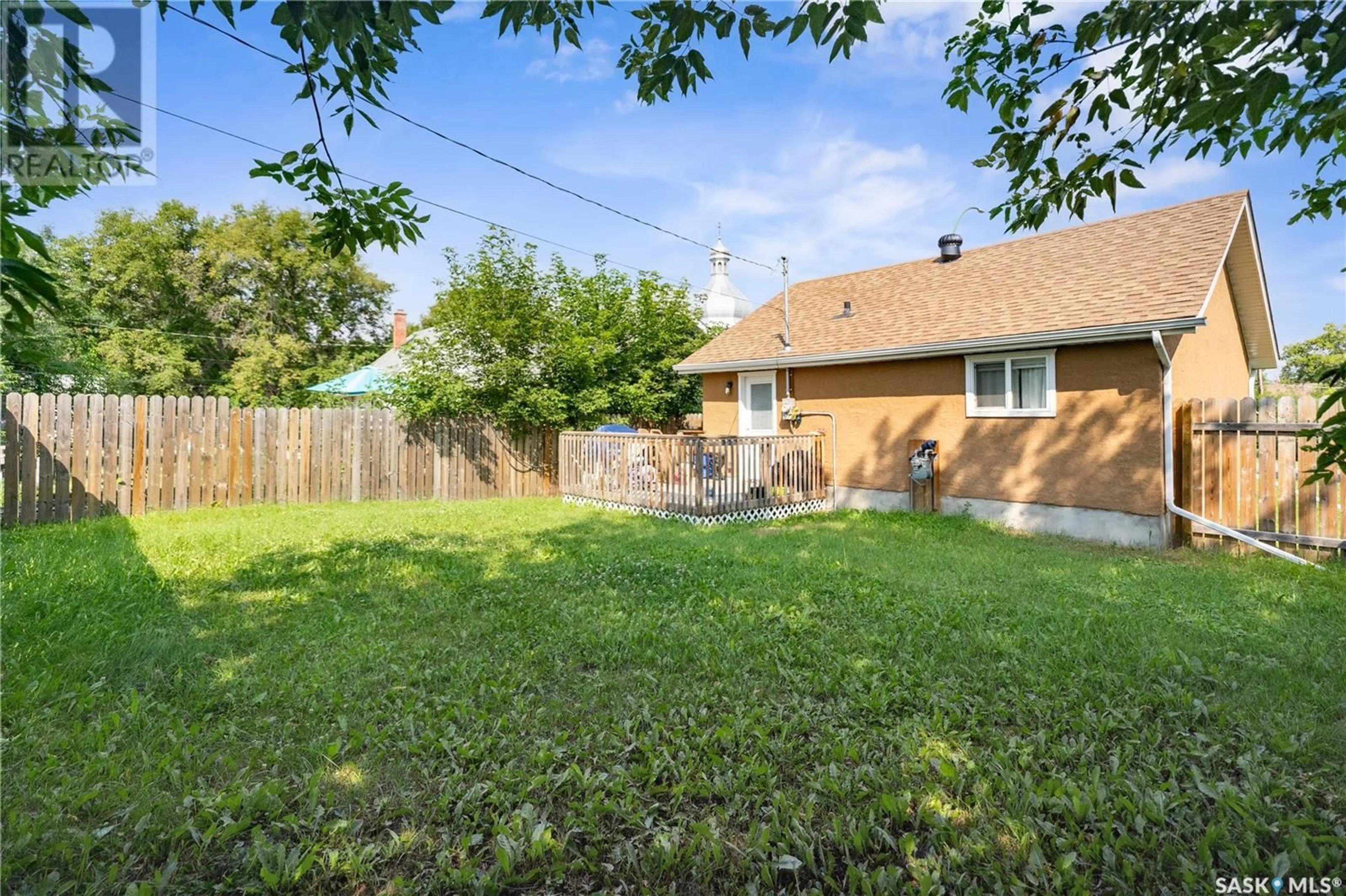 Patio, the fenced backyard for 341 7th STREET E, Prince Albert Saskatchewan S6V0S1