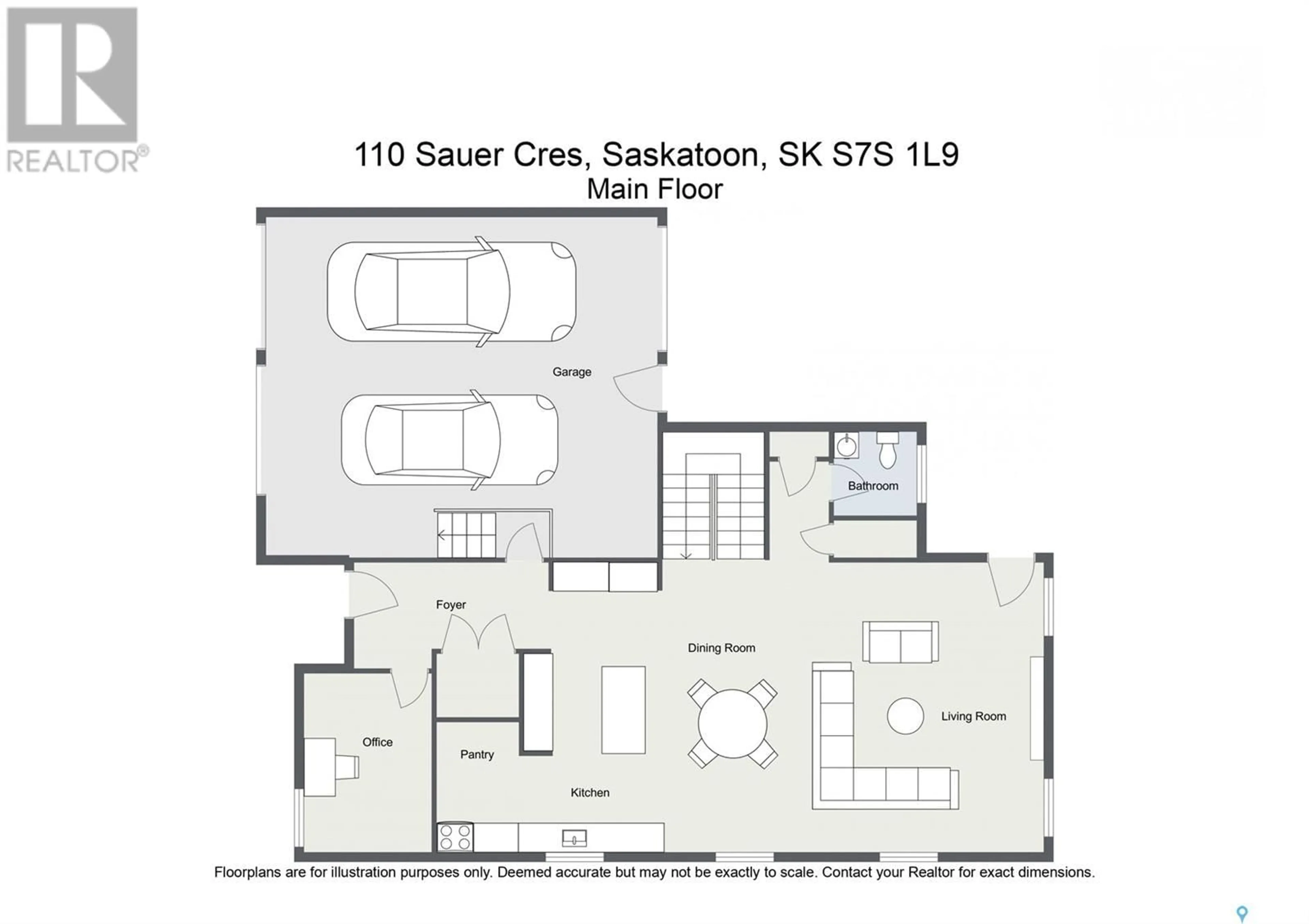 Floor plan for 110 Sauer CRESCENT, Saskatoon Saskatchewan S7W0K3