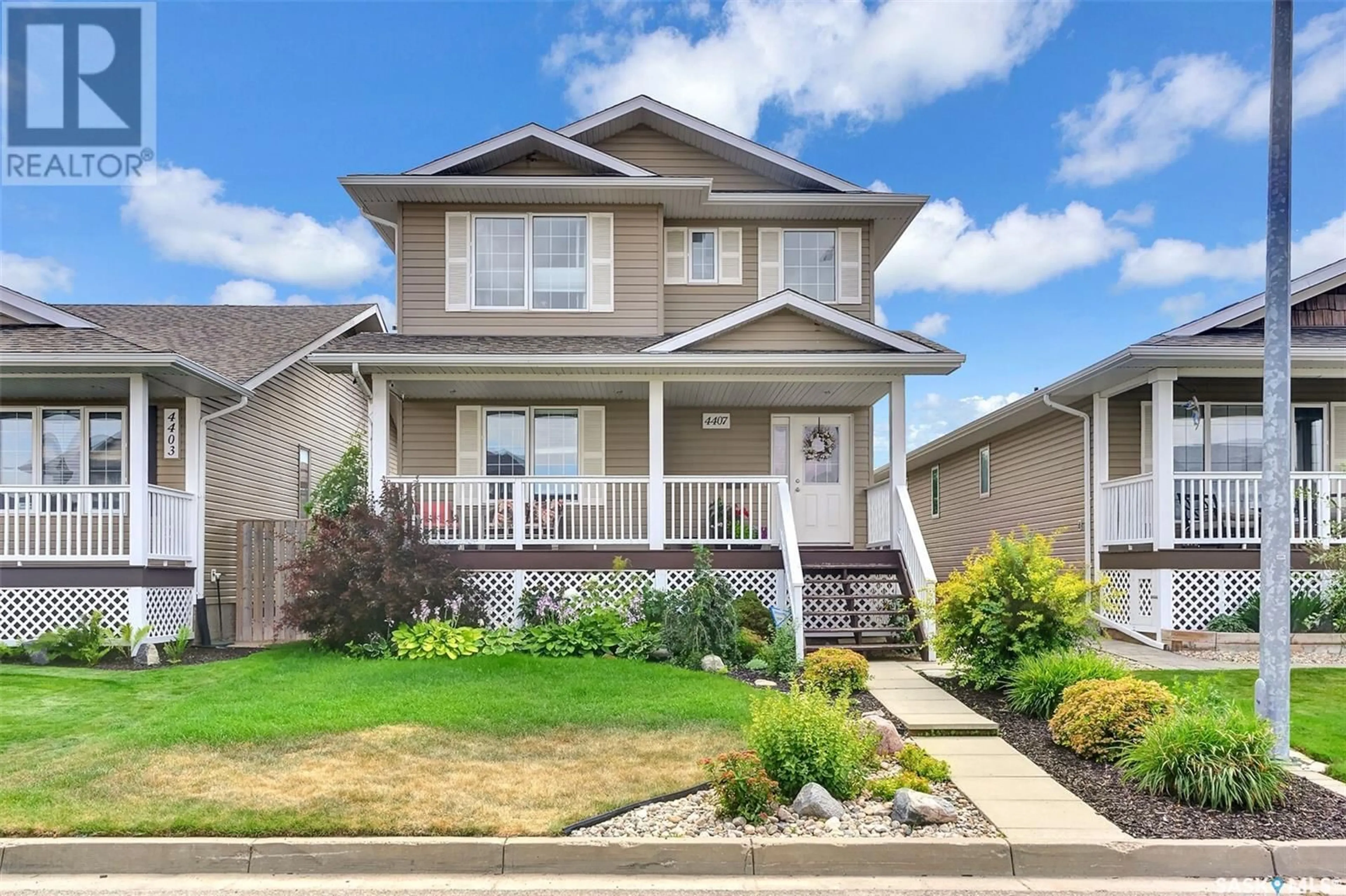 Frontside or backside of a home for 4407 Meadowsweet LANE, Regina Saskatchewan S4X0C2