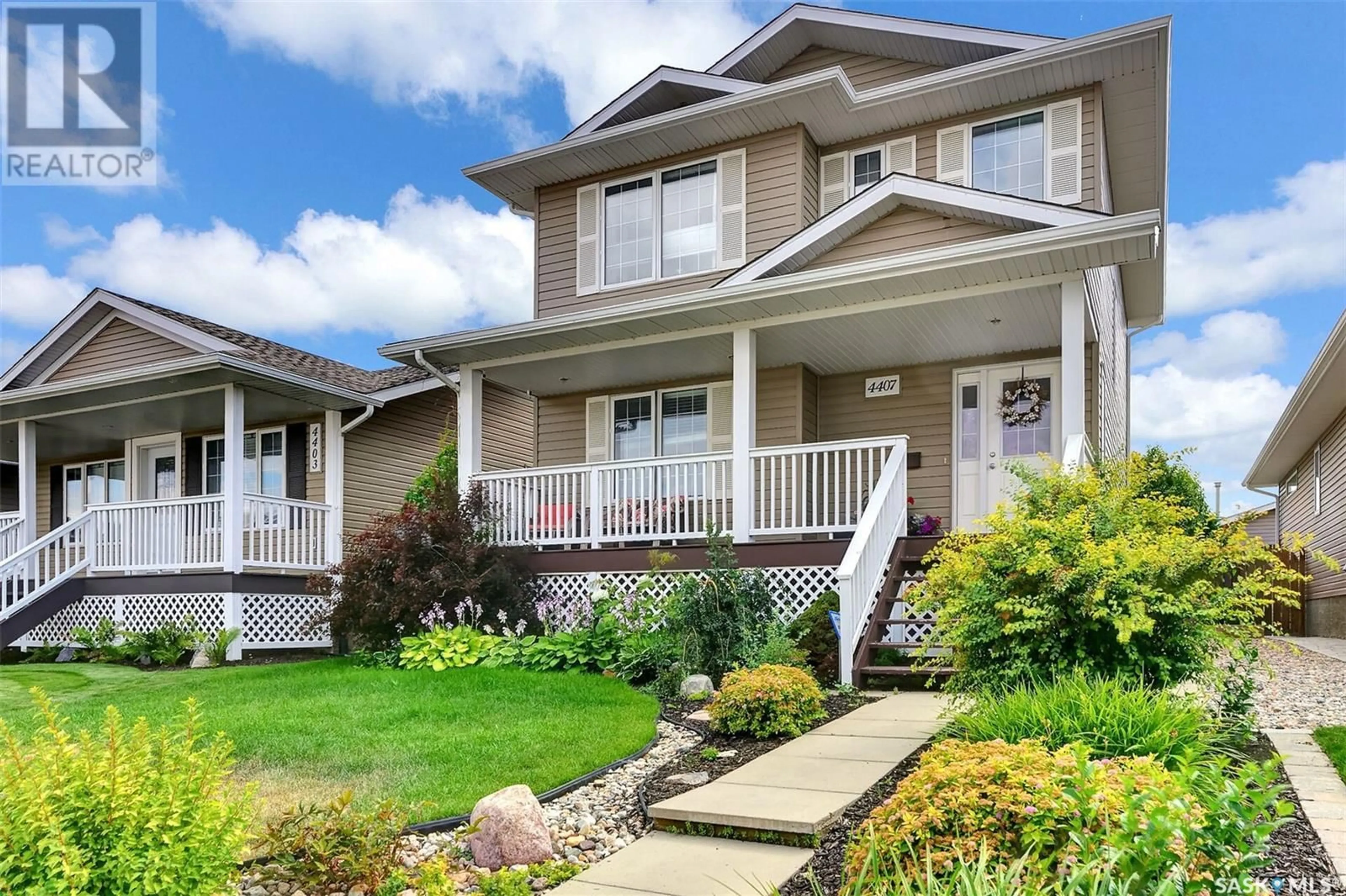 Frontside or backside of a home for 4407 Meadowsweet LANE, Regina Saskatchewan S4X0C2