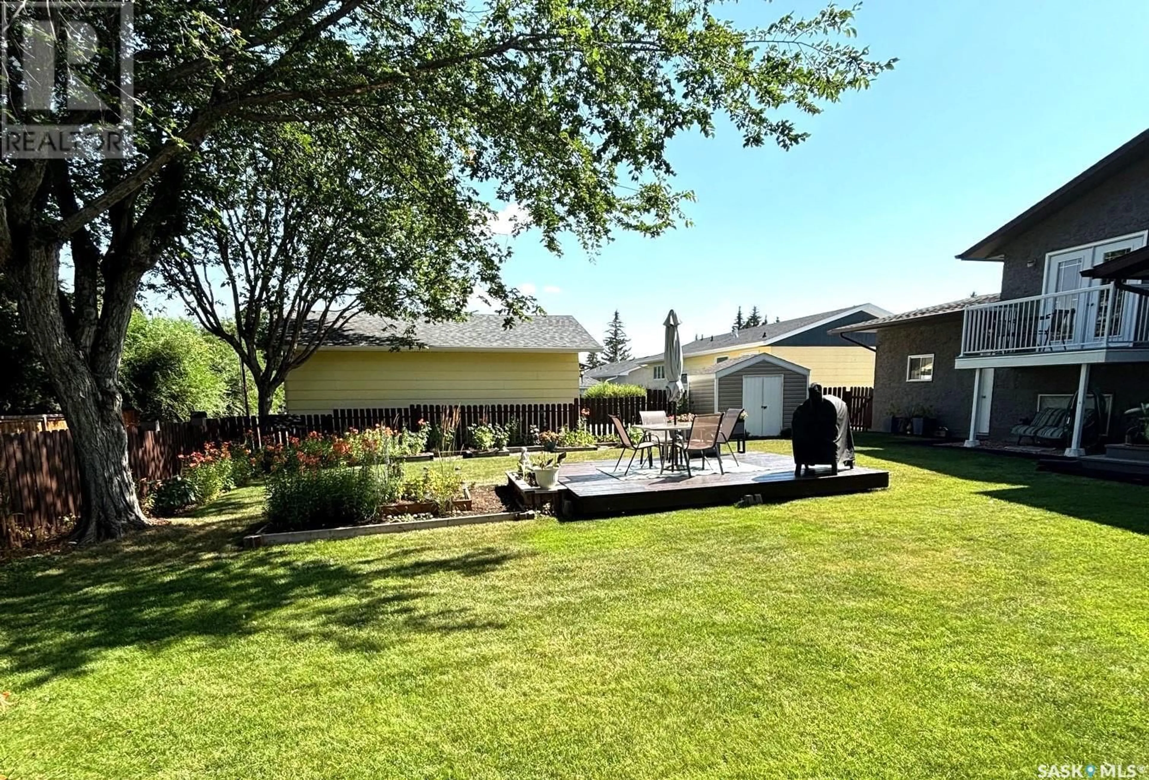 Patio, the fenced backyard for 362 35th STREET, Battleford Saskatchewan S0M0E0