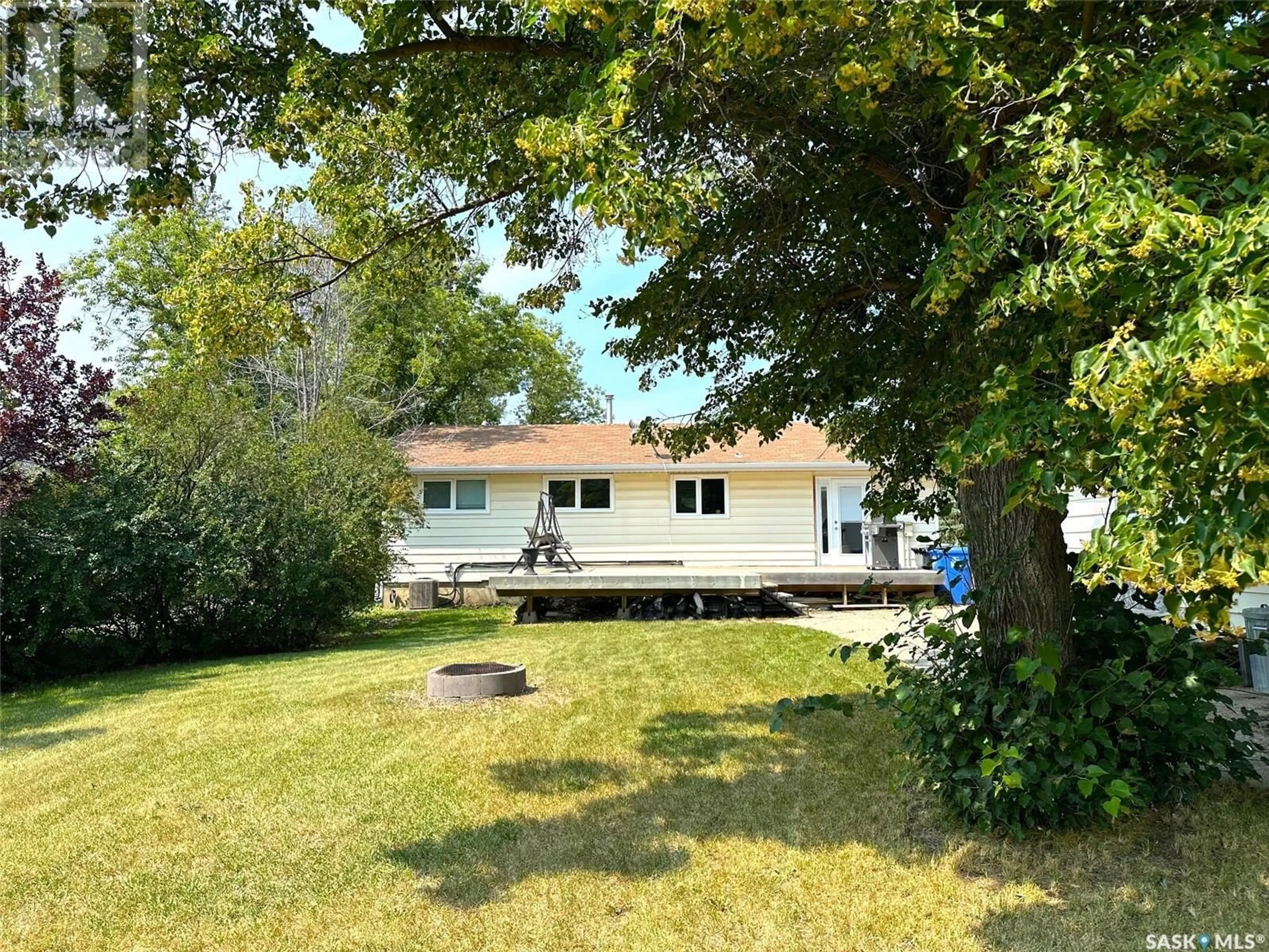 Frontside or backside of a home, the fenced backyard for 323 Government ROAD, Stoughton Saskatchewan S0G4T0