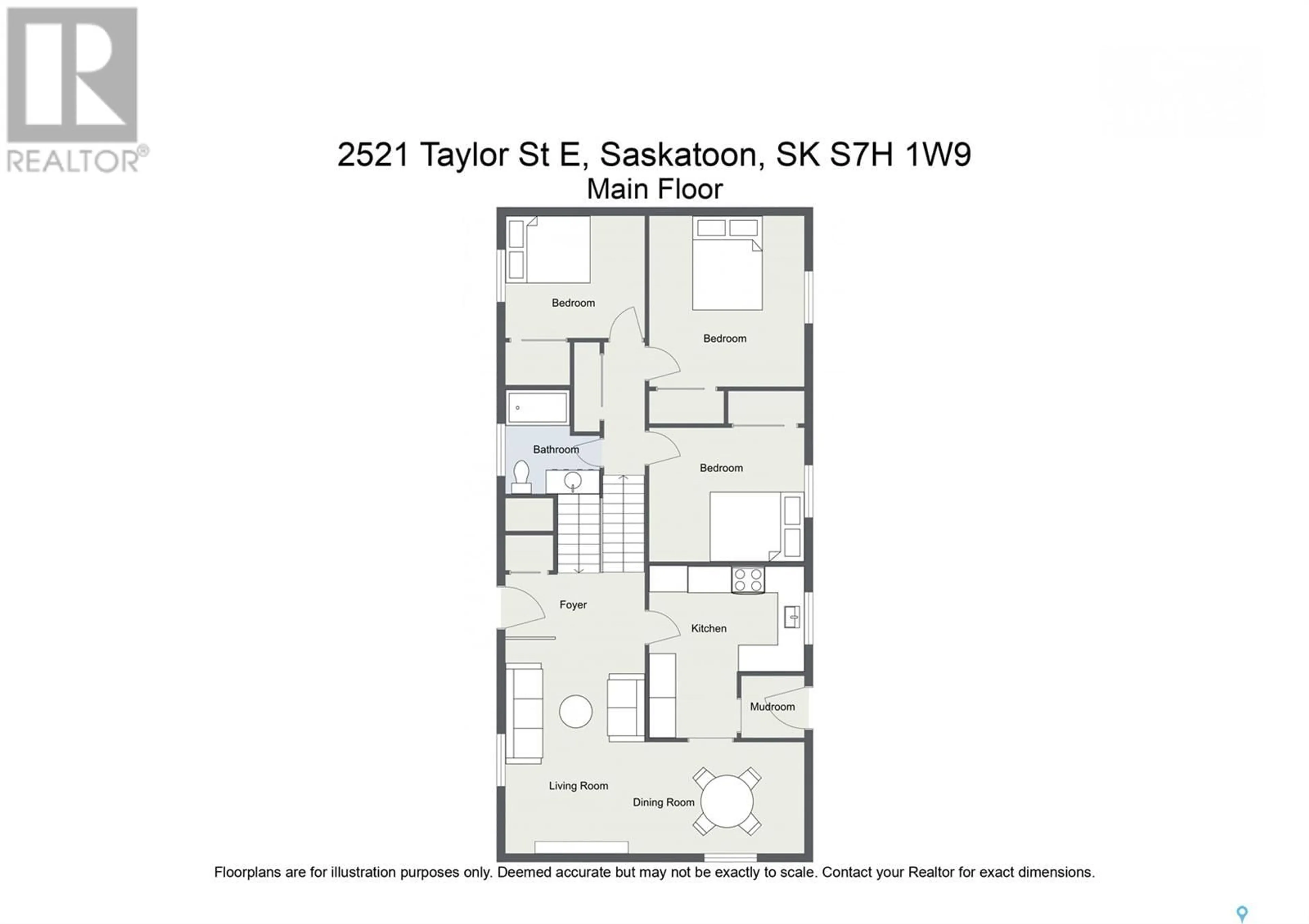 Floor plan for 2521 Taylor STREET E, Saskatoon Saskatchewan S7H1W9