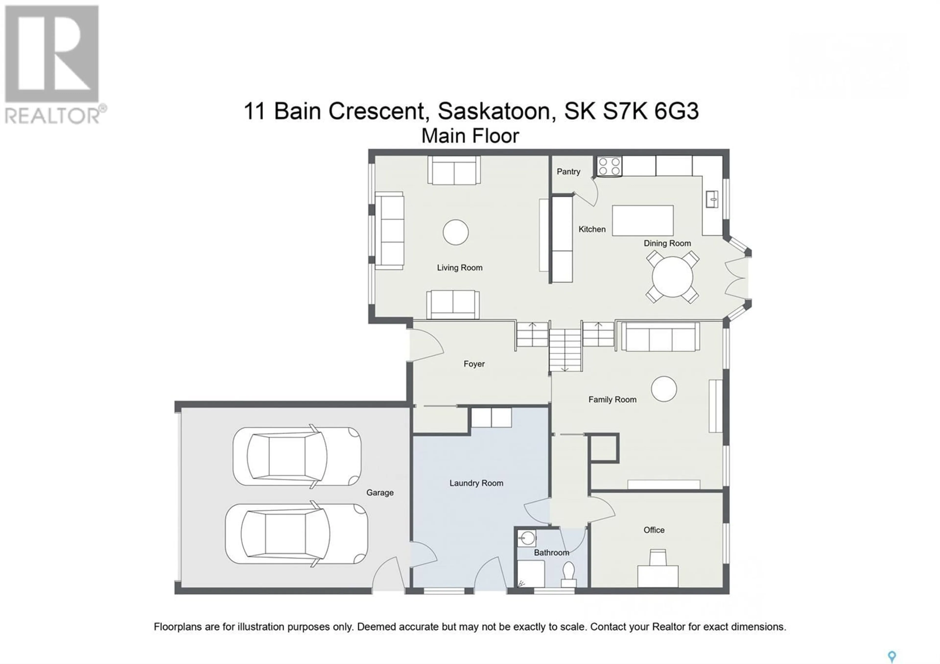 Floor plan for 11 Bain CRESCENT, Saskatoon Saskatchewan S7K6G3