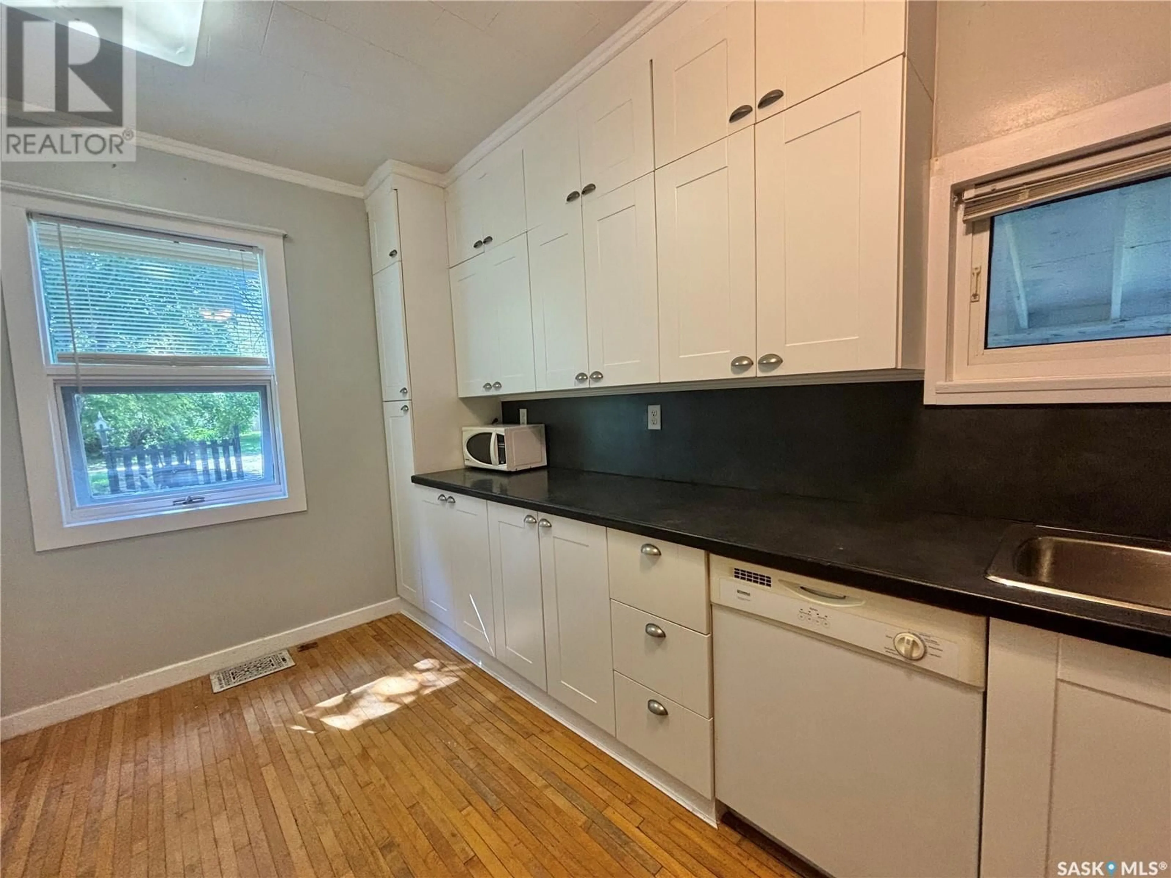 Standard kitchen, wood floors, cottage for 123 Crescent Lake ROAD, Saltcoats Saskatchewan S0A3R0