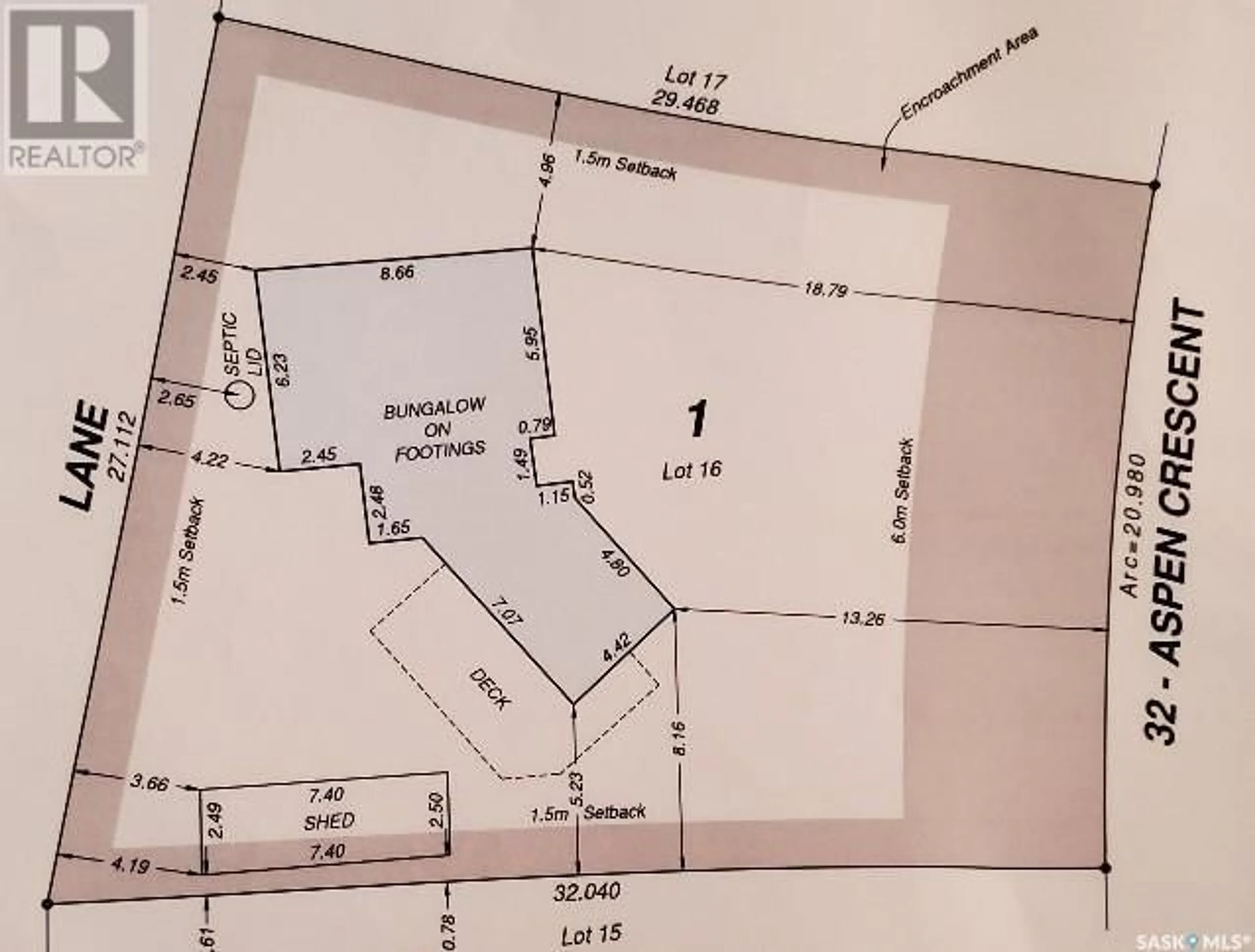 Picture of a map for 32 Aspen CRESCENT, Moose Mountain Provincial Park Saskatchewan S0C2S0