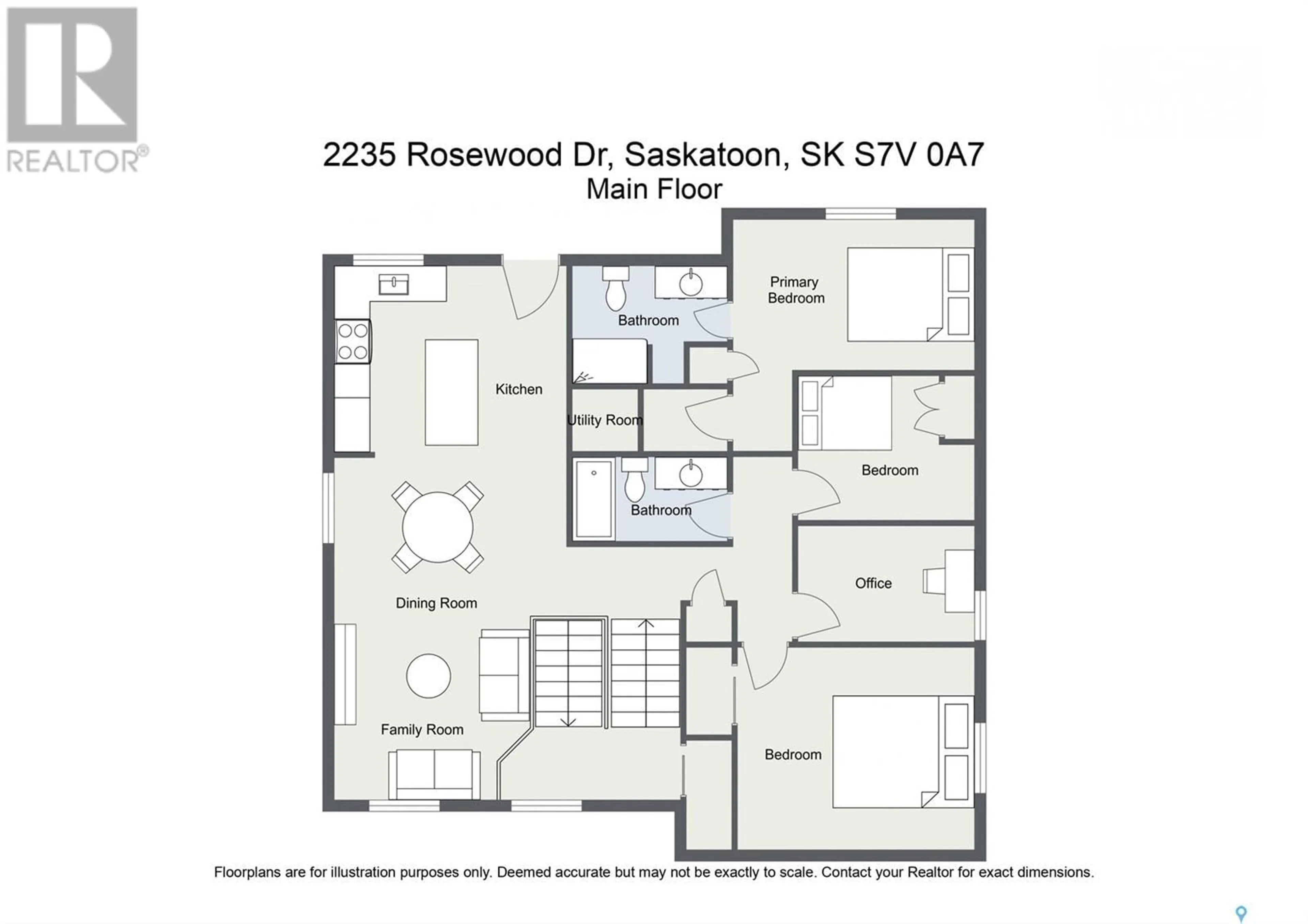 Floor plan for 2235 Rosewood DRIVE, Saskatoon Saskatchewan S7V0R9