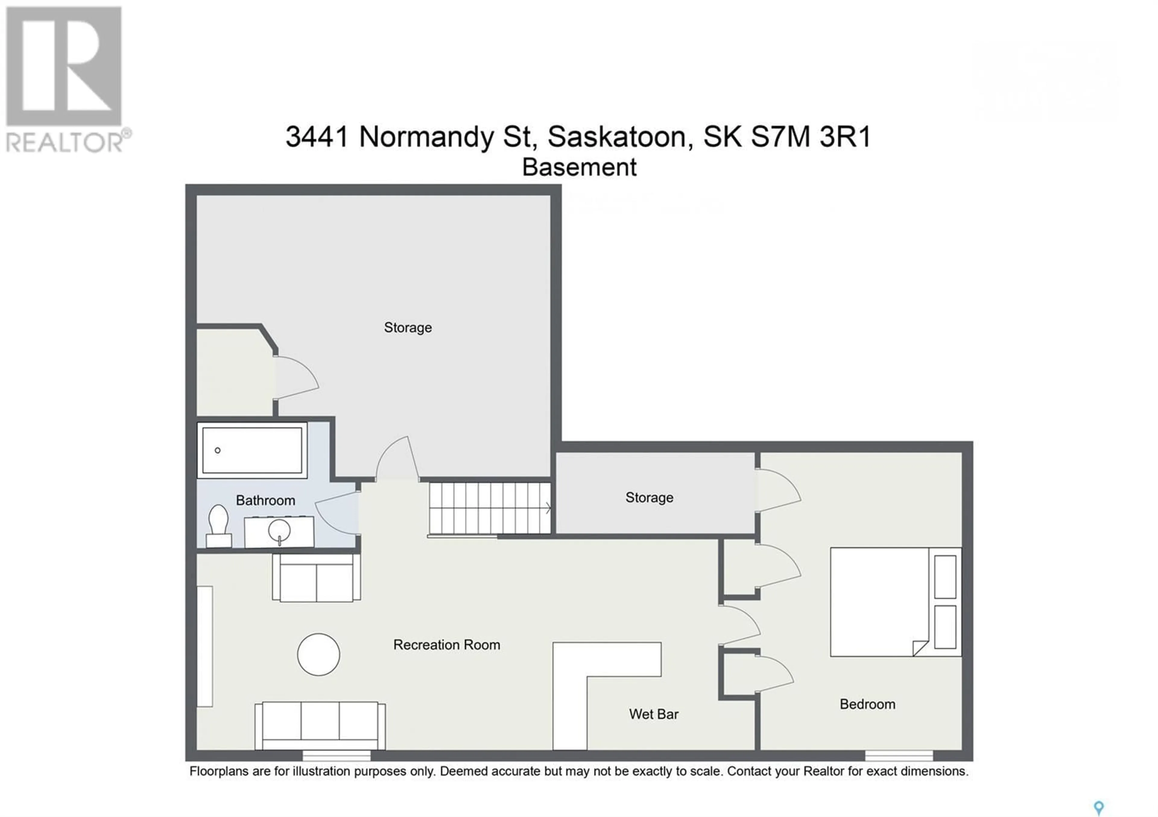 Floor plan for 3441 Normandy STREET, Saskatoon Saskatchewan S7M3R1