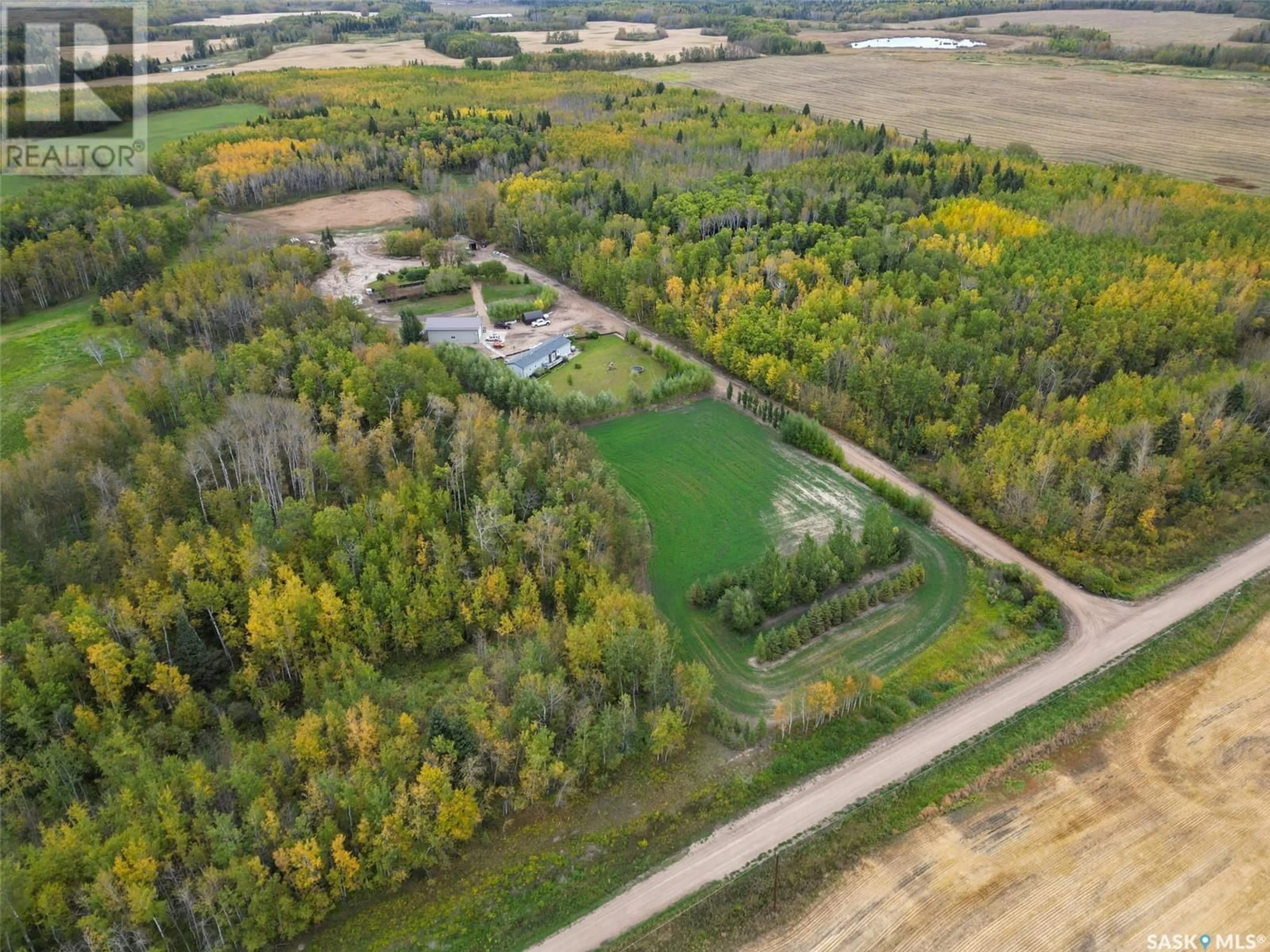 A pic from outside/outdoor area/front of a property/back of a property/a pic from drone, forest/trees view for FOREST GATE ACREAGE, Paddockwood Rm No. 520 Saskatchewan S0J1Z0
