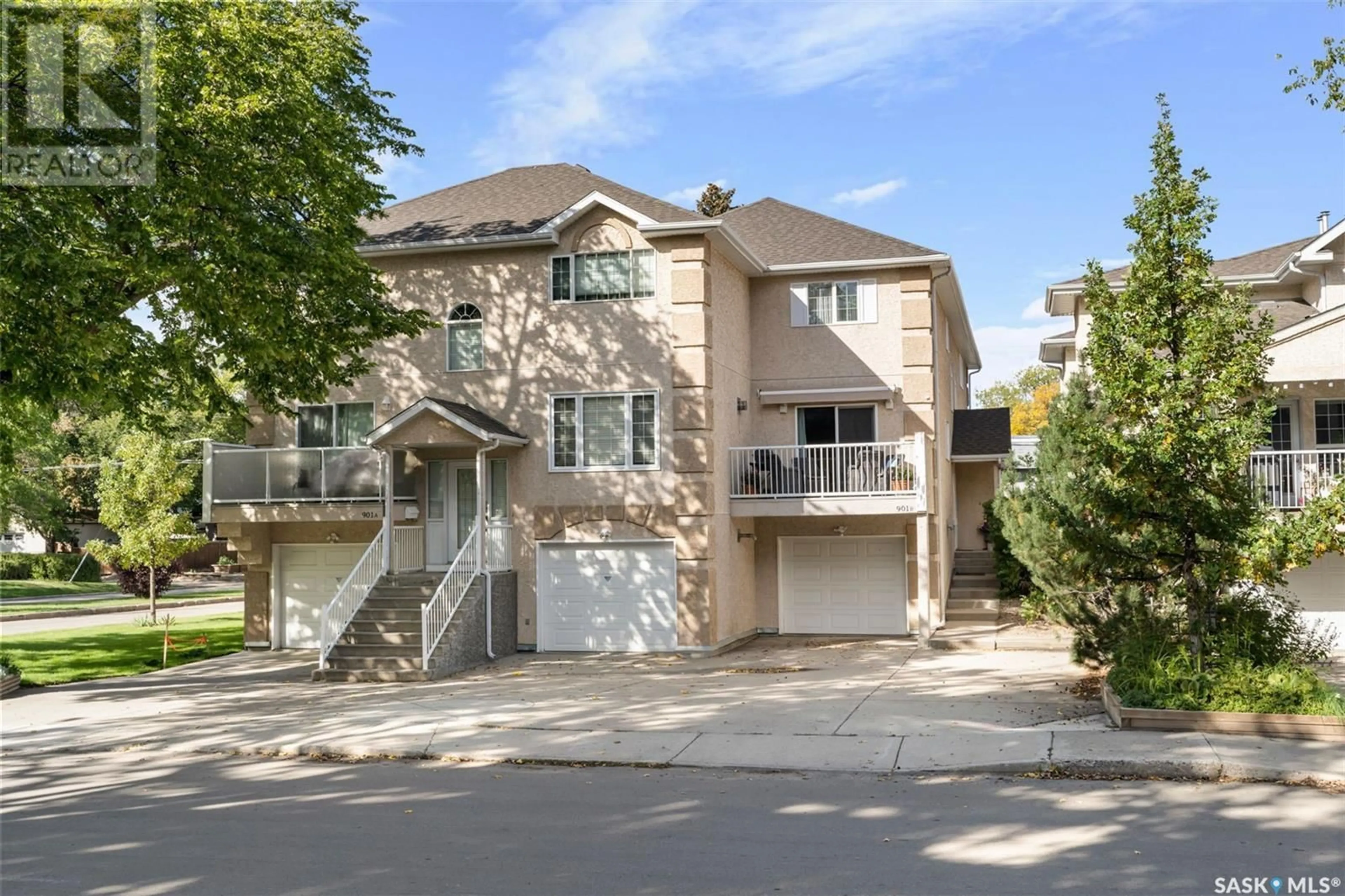 A pic from exterior of the house or condo, the street view for 901B 9th STREET E, Saskatoon Saskatchewan S7H0M9