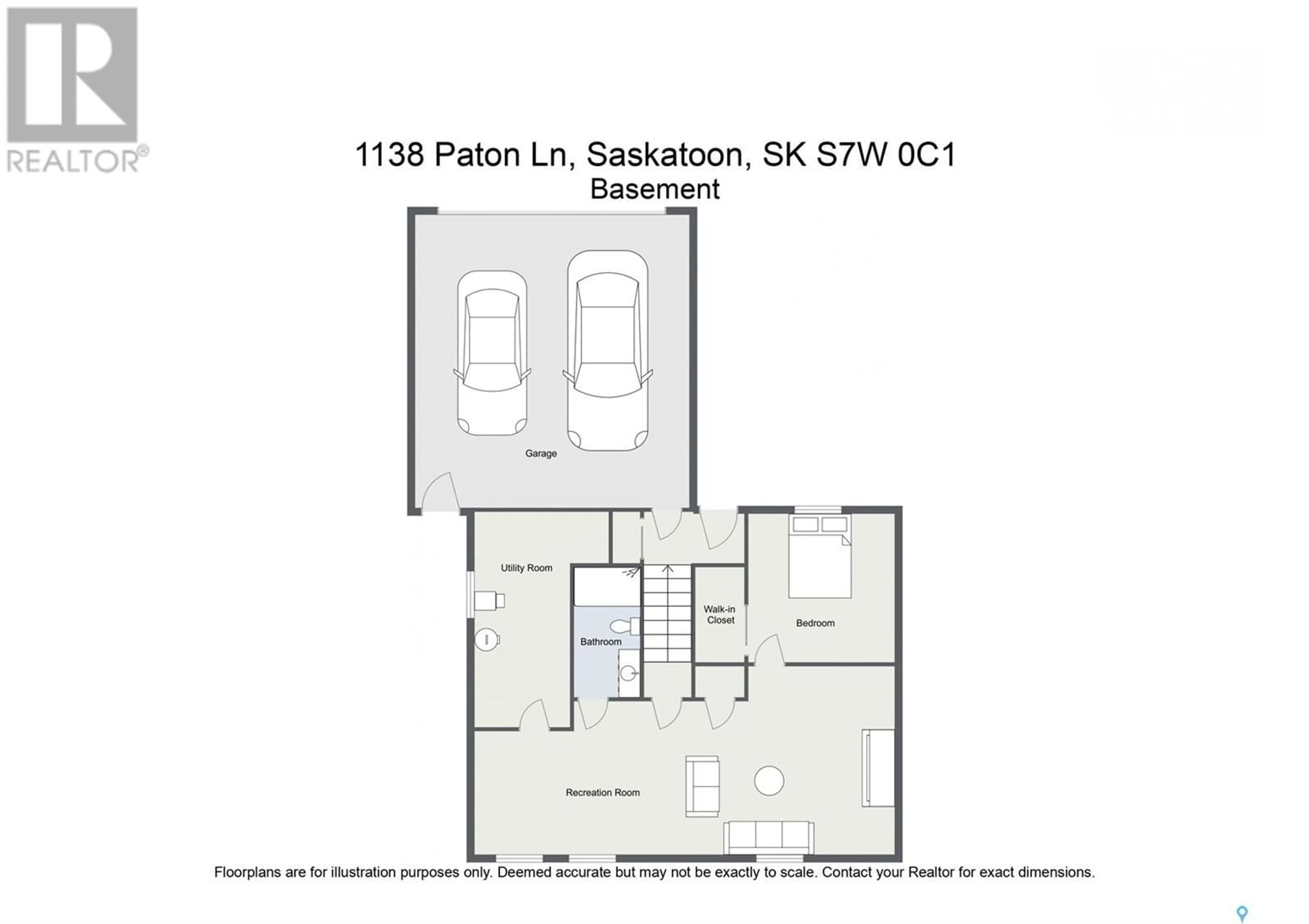 Floor plan for 1138 Paton LANE, Saskatoon Saskatchewan S7W0C1