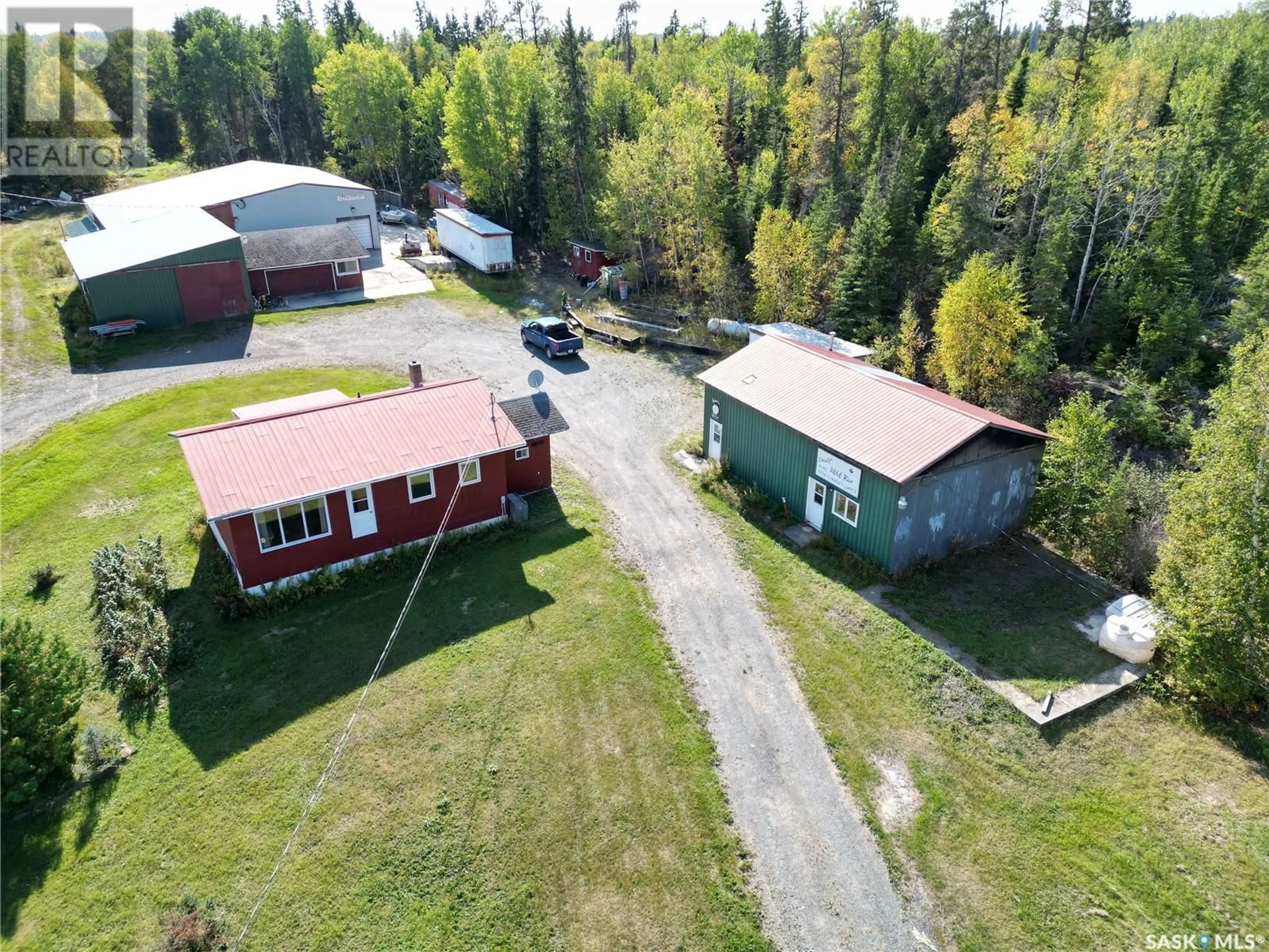 A pic from outside/outdoor area/front of a property/back of a property/a pic from drone, building for 915 MOSHER ROAD, Denare Beach Saskatchewan S0P0B0