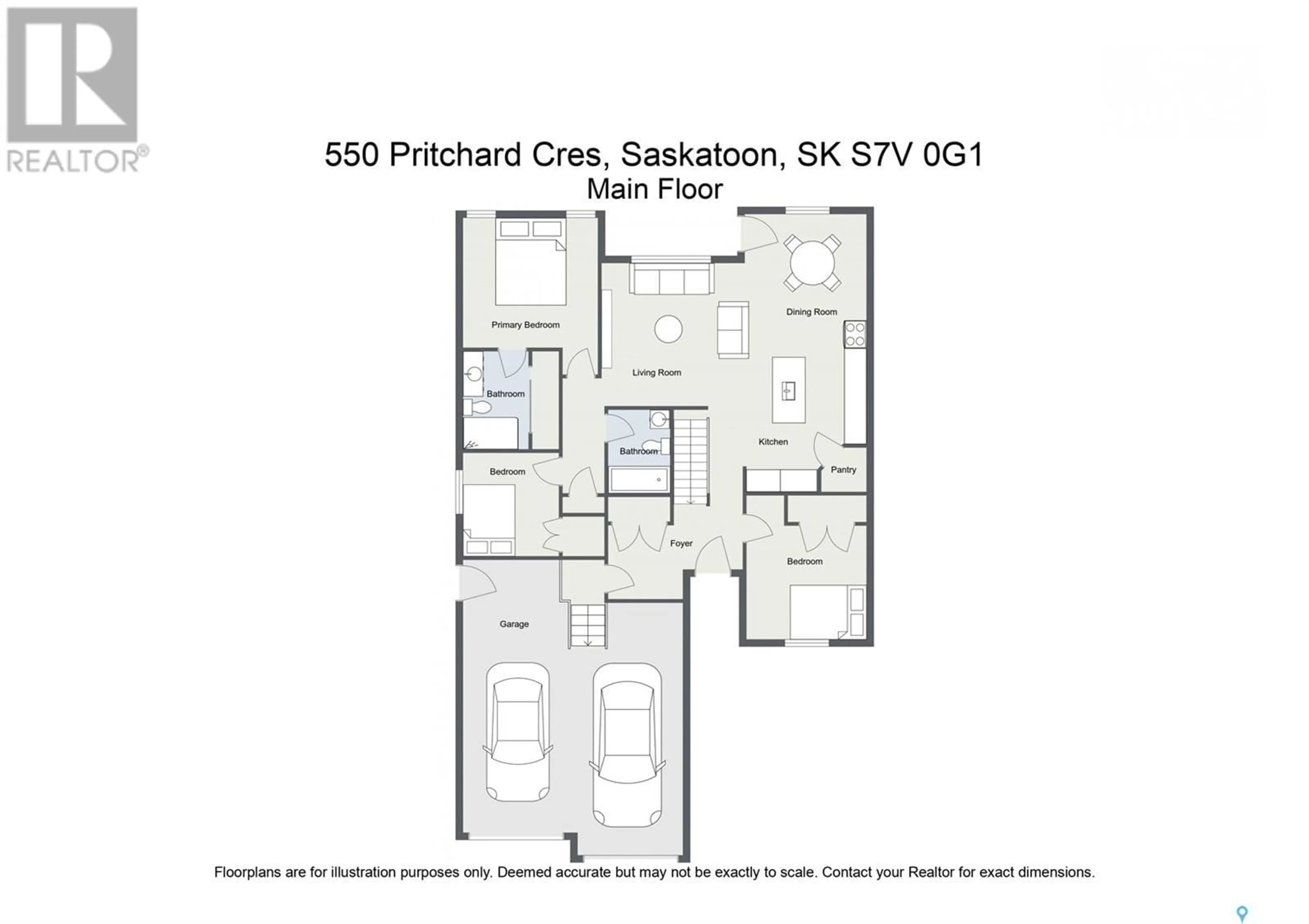 Floor plan for 550 Pritchard CRESCENT, Saskatoon Saskatchewan S7V0G1