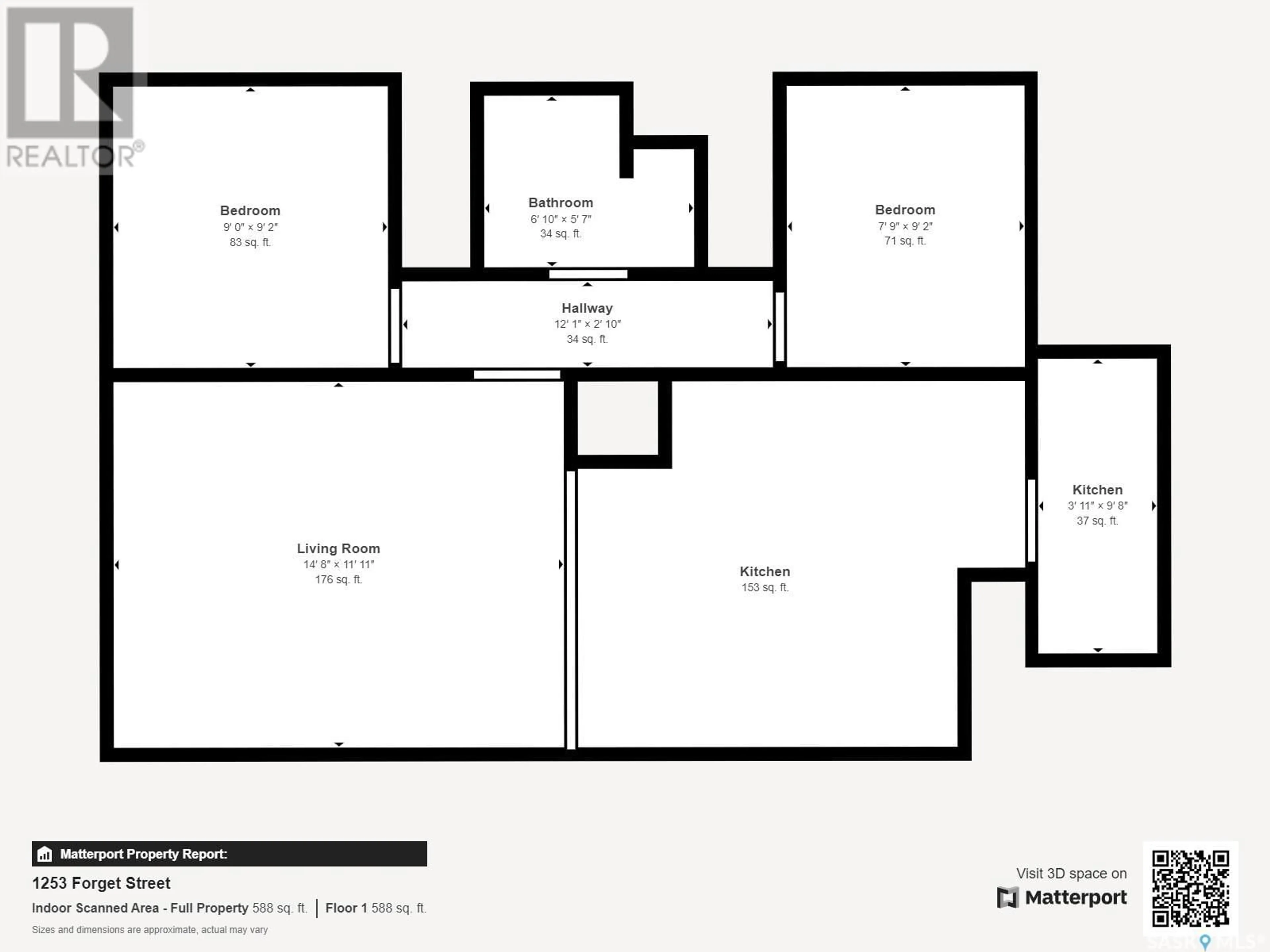 Floor plan for 1253 Forget STREET, Regina Saskatchewan S4T4X9