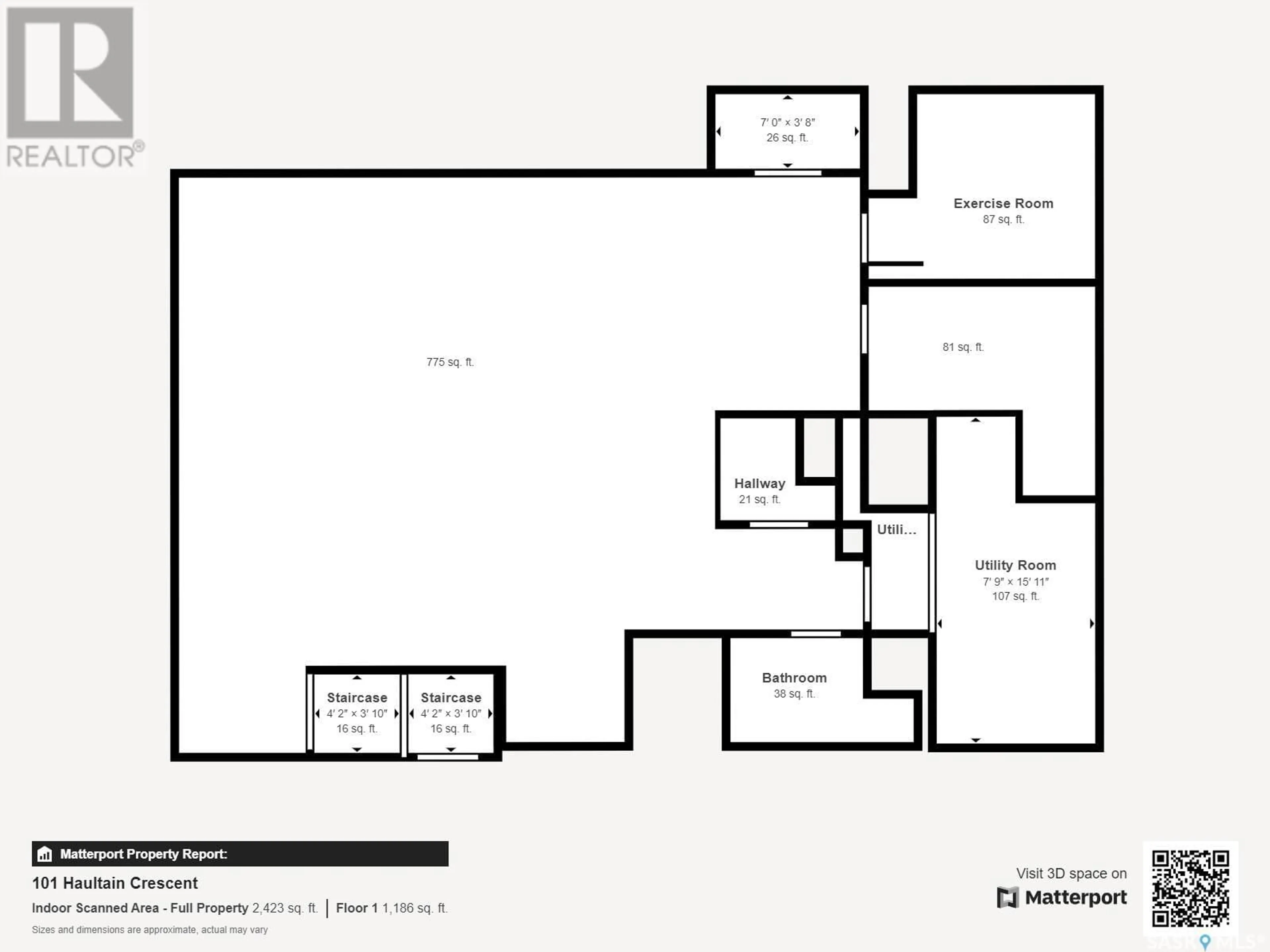 Floor plan for 101 Haultain CRESCENT, Regina Saskatchewan S4S4B4