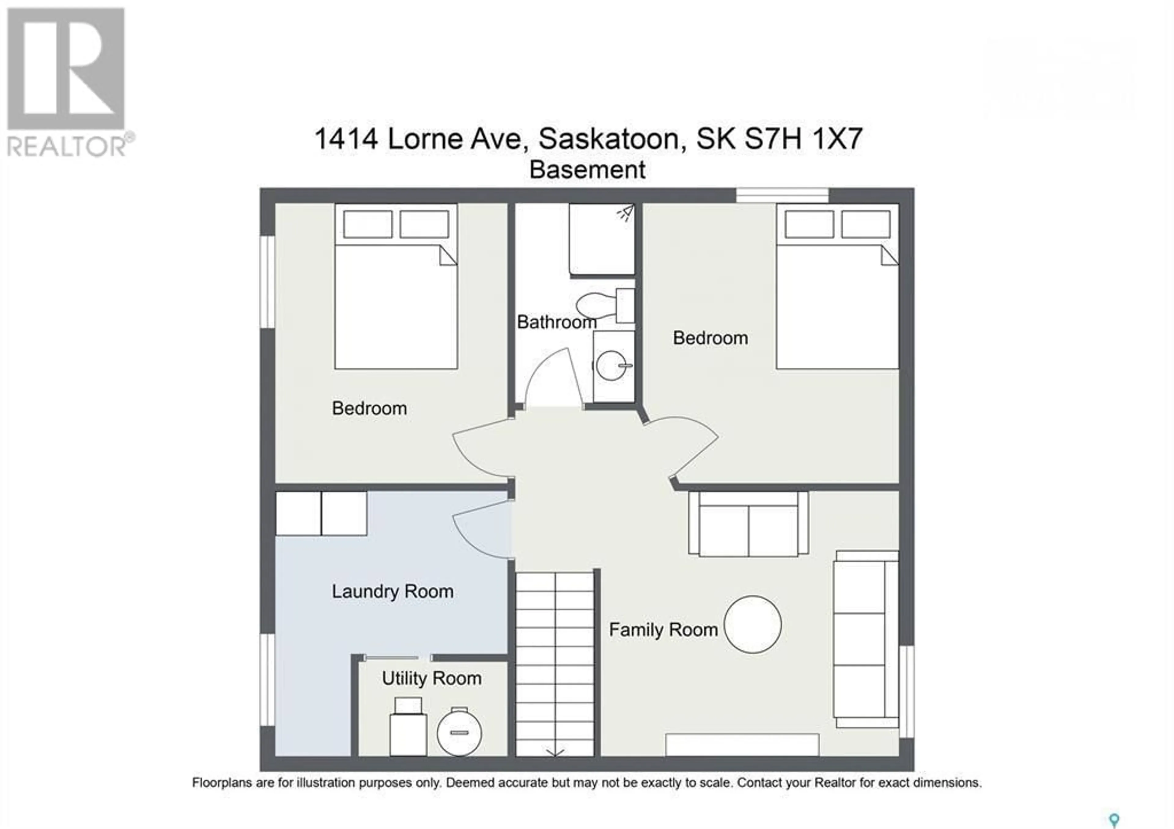 Floor plan for 1414 Lorne AVENUE, Saskatoon Saskatchewan S7H1X7