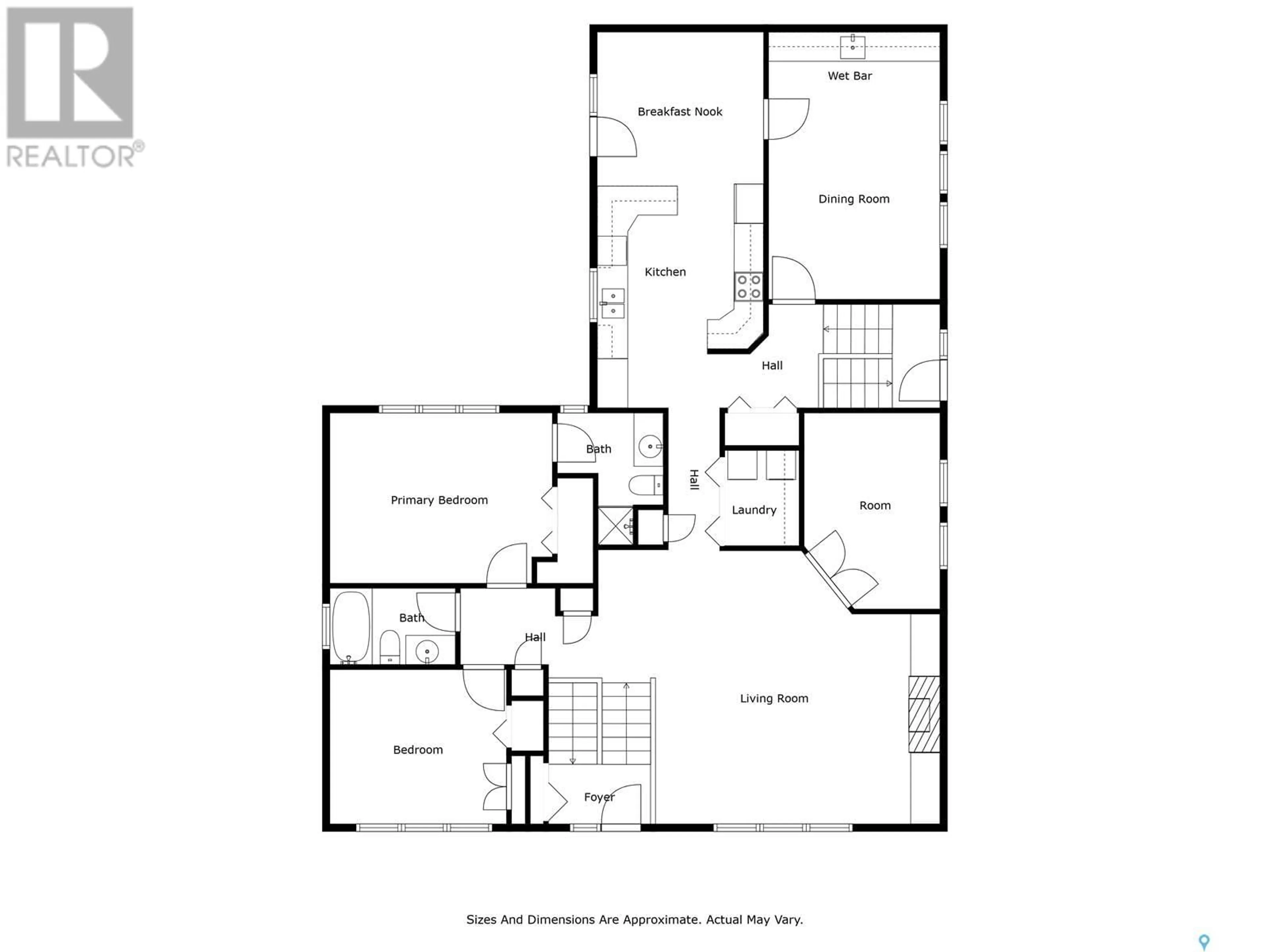 Floor plan for 75 Krivel CRESCENT, Regina Saskatchewan S4R5C6